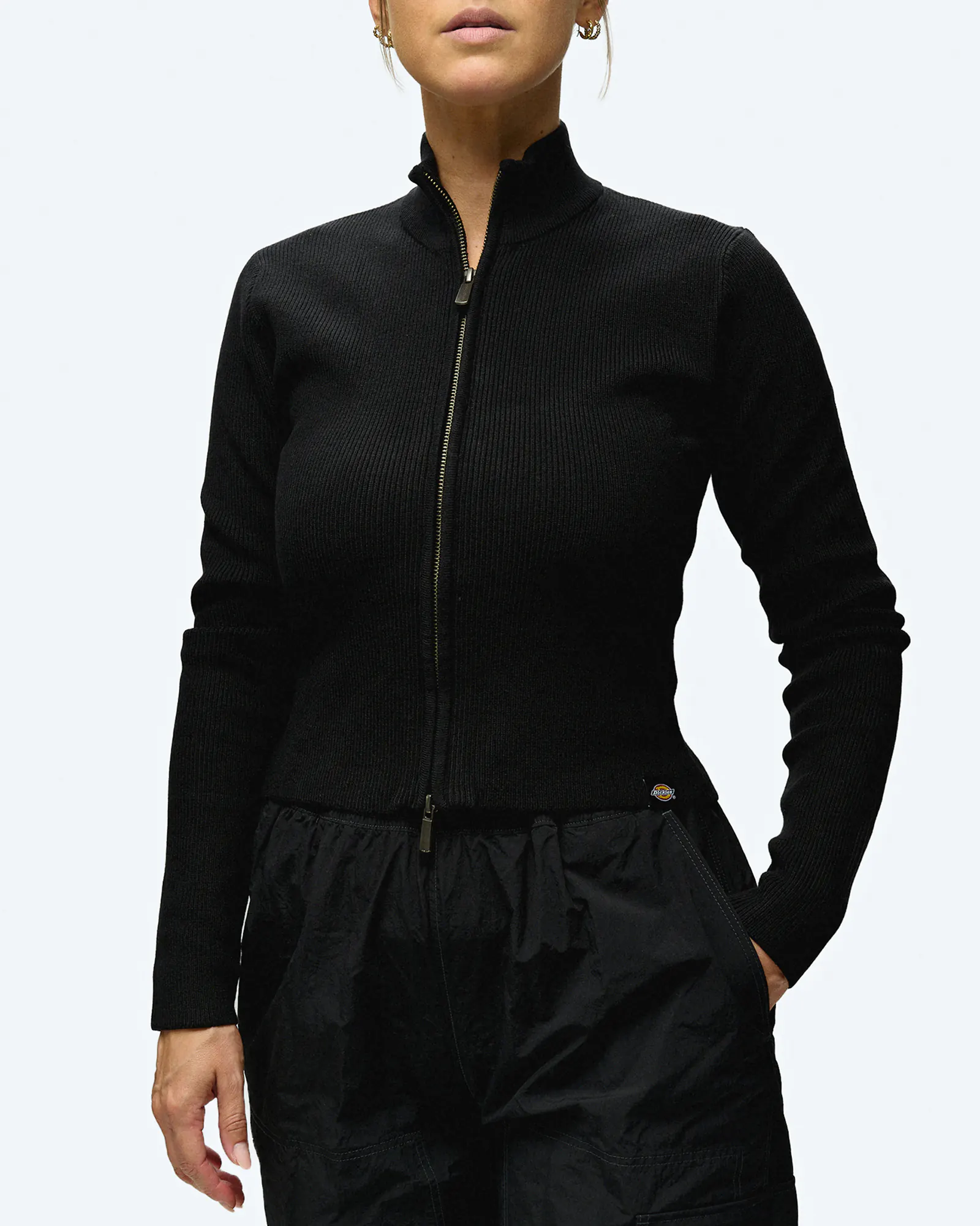 Dickies East Helena Rib Zip-Through Black Dickies East Helena Rib Zip-Through Black