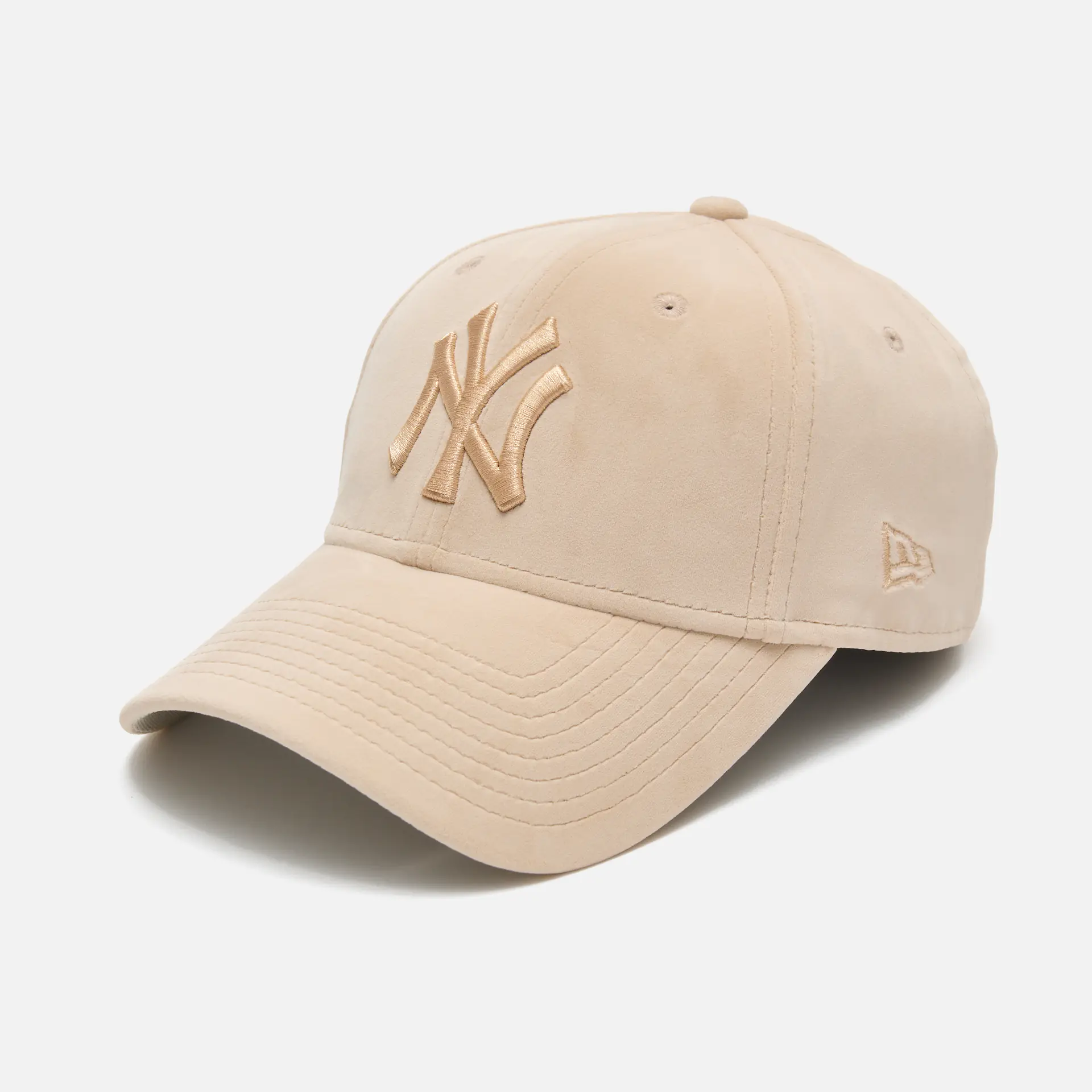 New Era MLB NY Yankees Women's Velour 9Forty Strapback Cap Stone