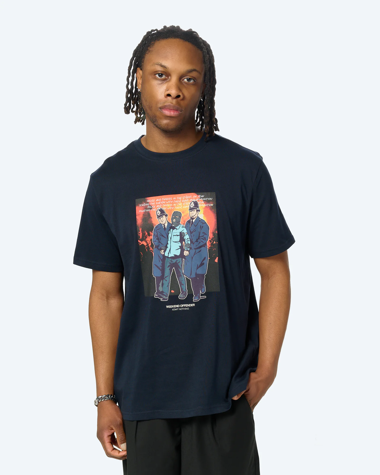 Weekend Offender Murvin Graphic T-Shirt Navy