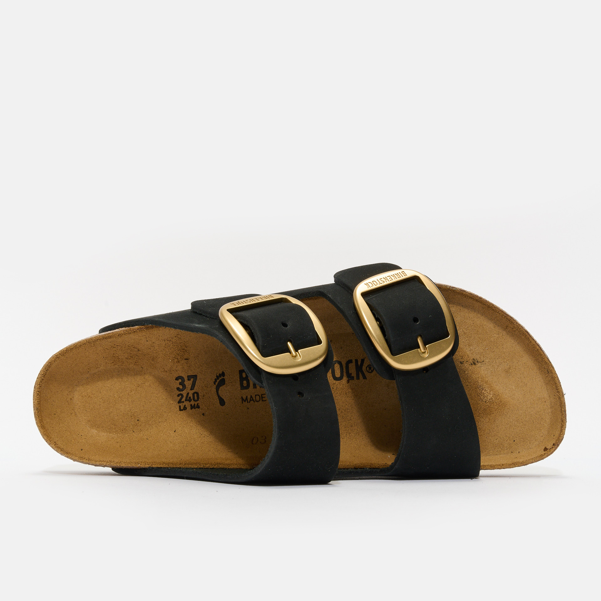 Birkenstock Arizona Big Buckle LENB Sandals Black/Gold