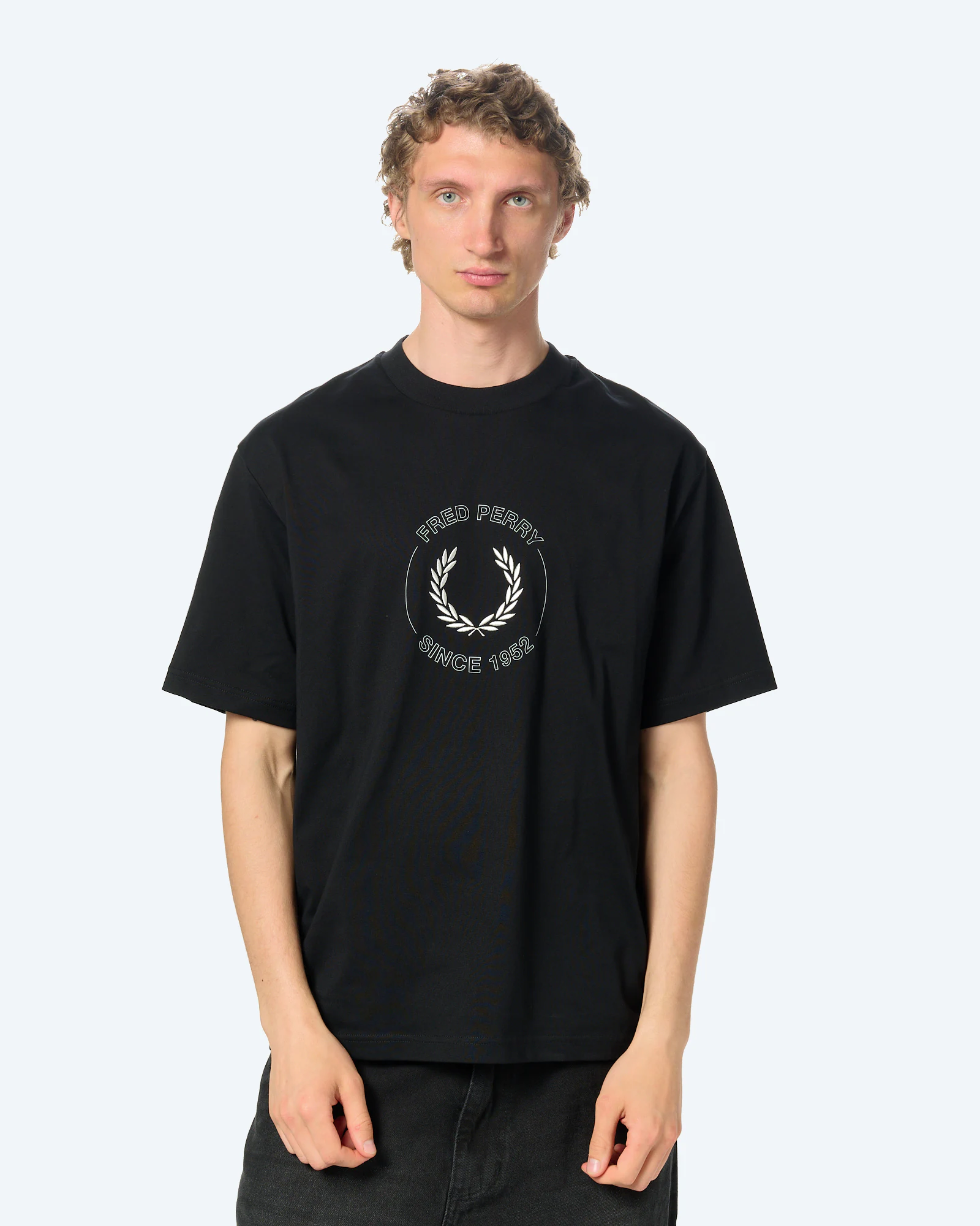 Fred Perry Circle Graphic T-Shirt Black