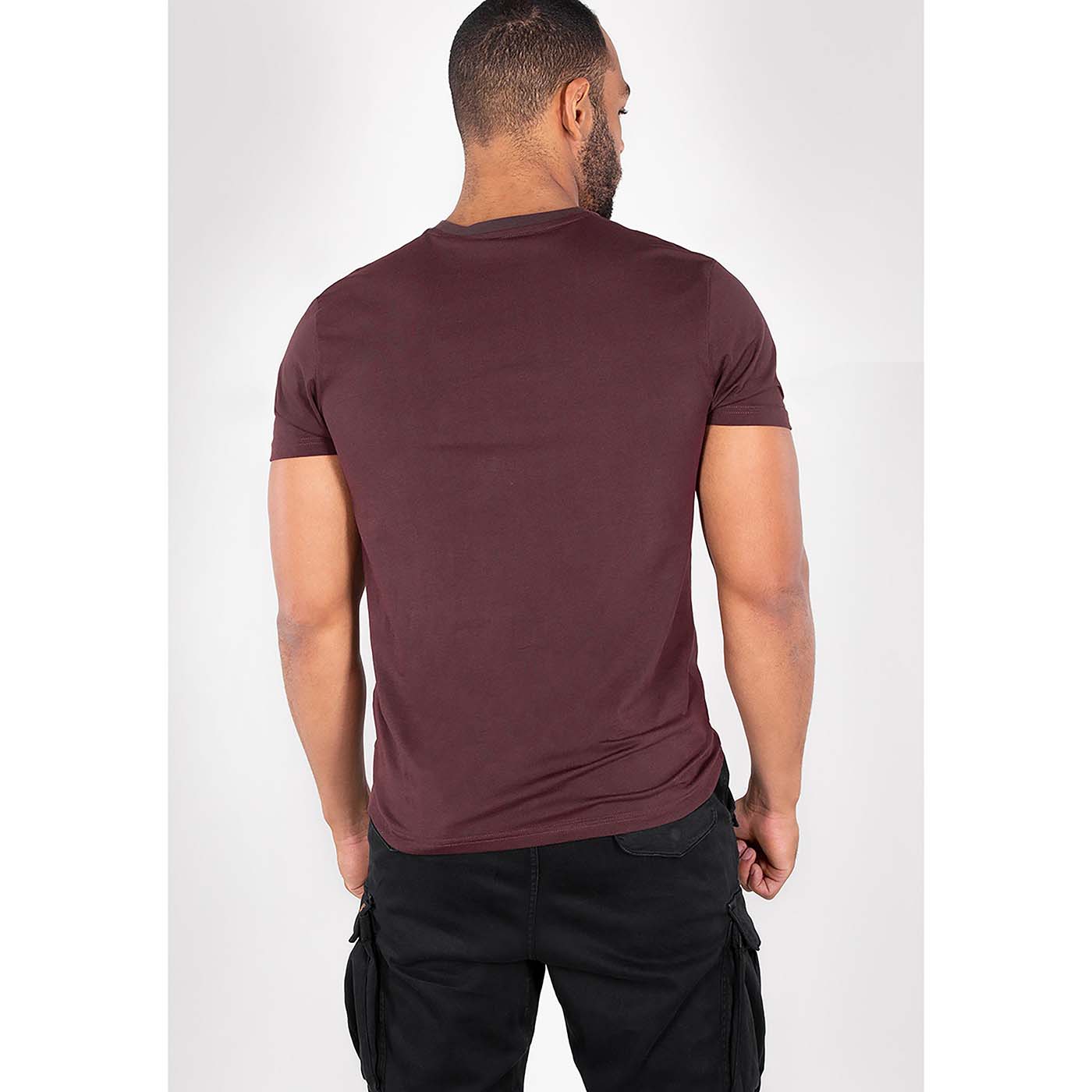 Alpha Industries Basic T-Shirt Small Logo Deep Maroon