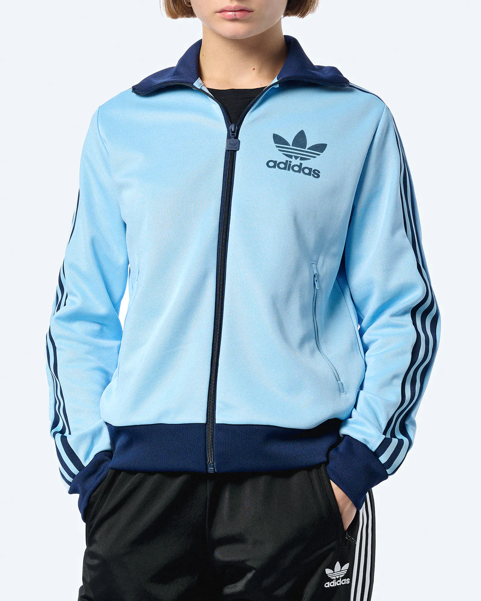 Adidas Beckenbauer Adidas Jacke Hellblau Damen Adidas Originals