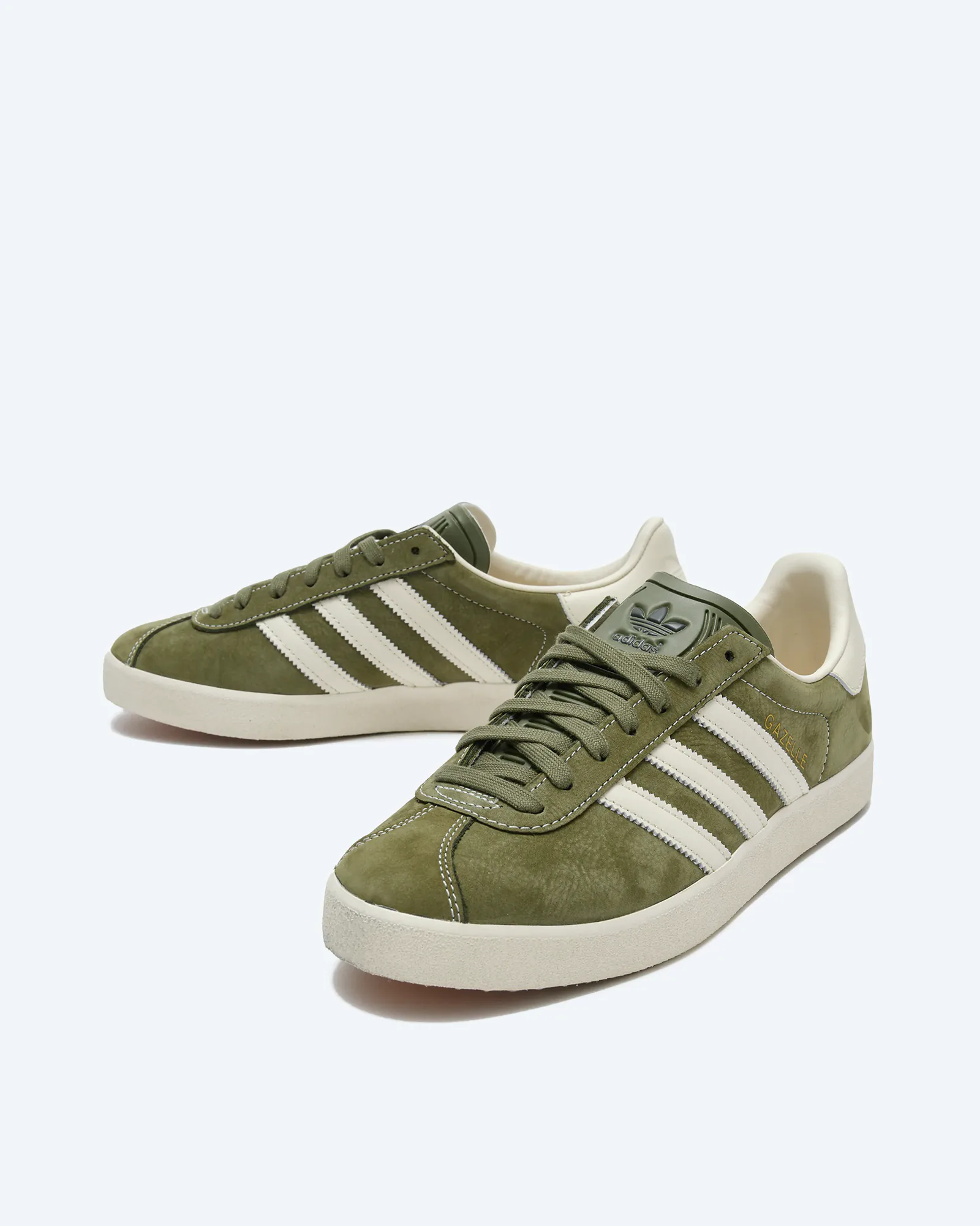 adidas Originals Gazelle 85 Sneaker Olive Strata/Core White/Wonder White adidas Originals Gazelle 85 Sneaker Olive Strata/Core White/Wonder White