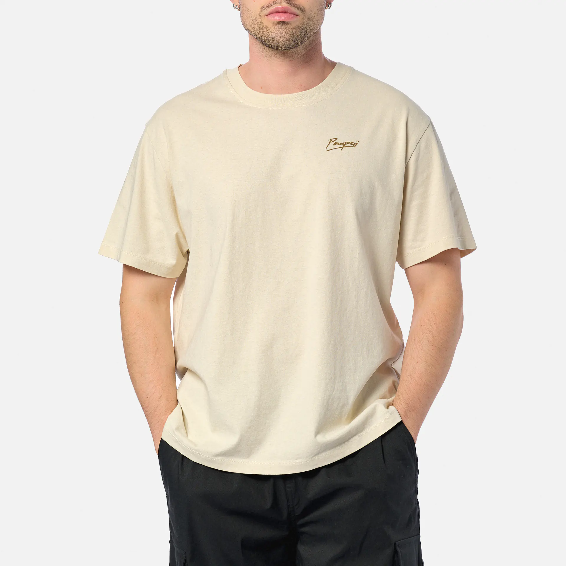 POMPEII Art Of Good Living Relaxed Fit T-Shirt Cream