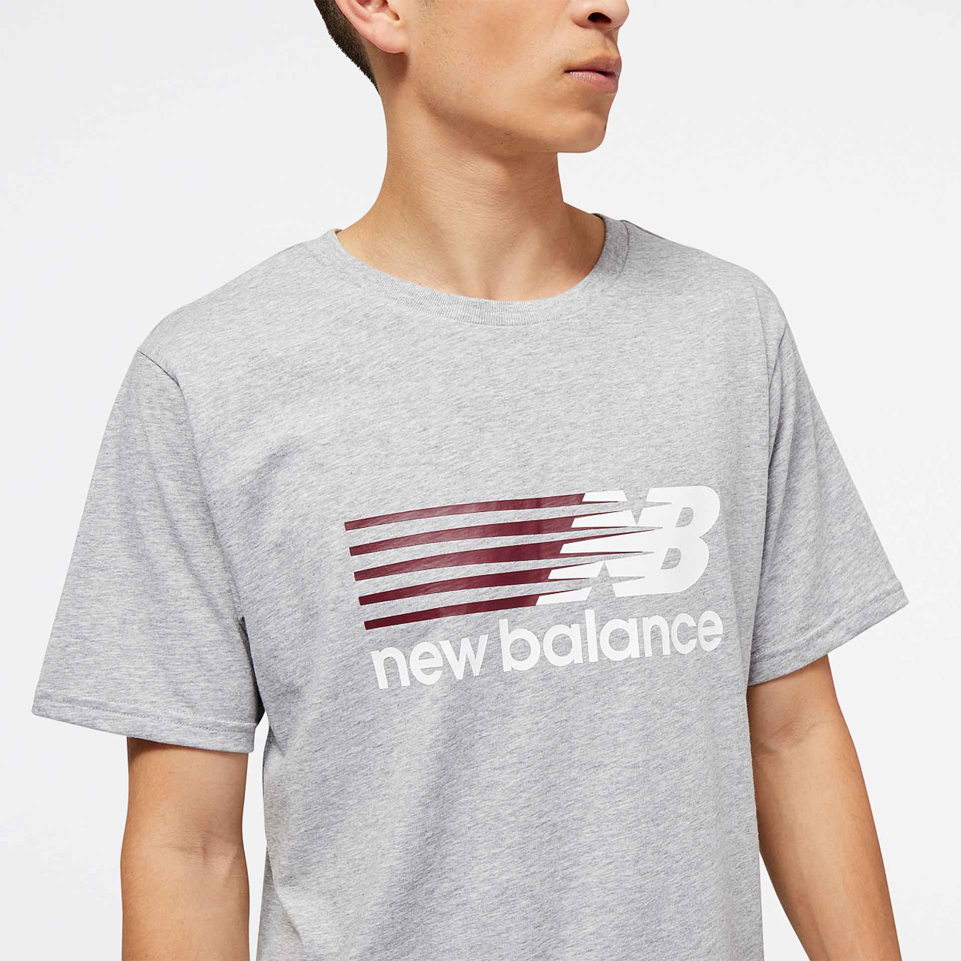 New Balance Sport Core Plus Graphic T-Shirt Grey Melange