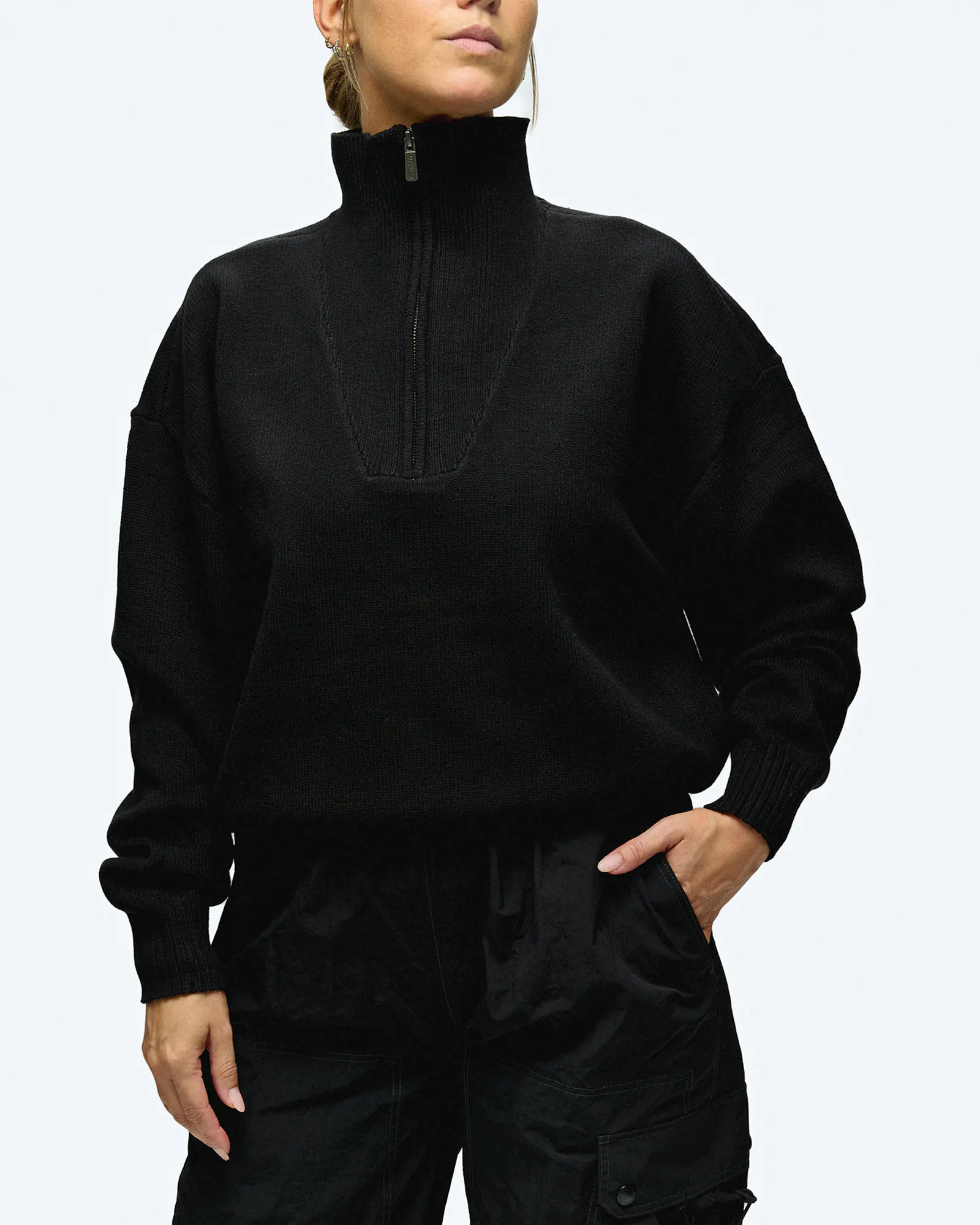 Dickies East Helena 1/4 Zip Sweat Black Dickies East Helena 1/4 Zip Sweat Black