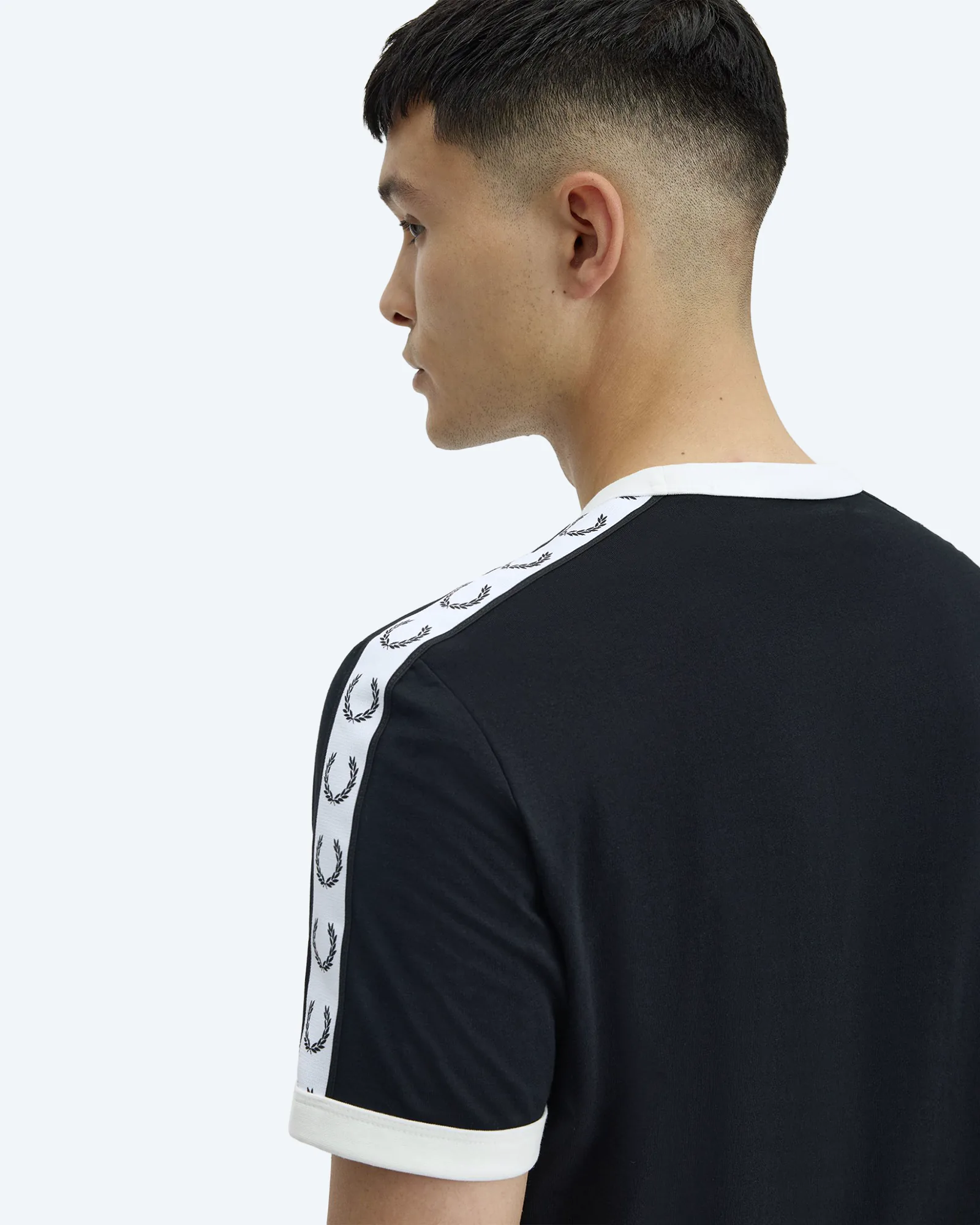 Fred Perry Taped Ringer T-Shirt Black