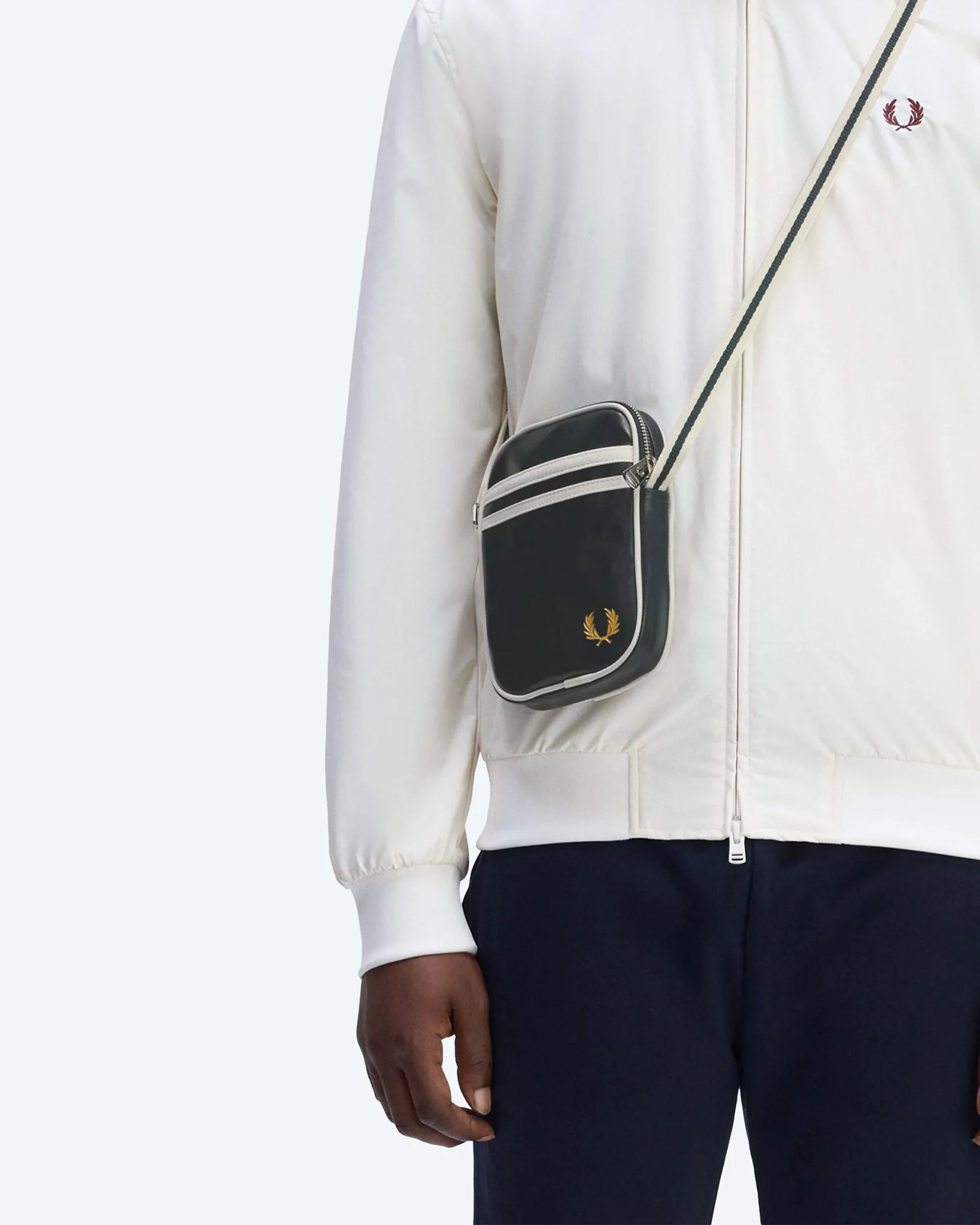 Fred Perry Classic Small Side Bag Night Green/Ecru