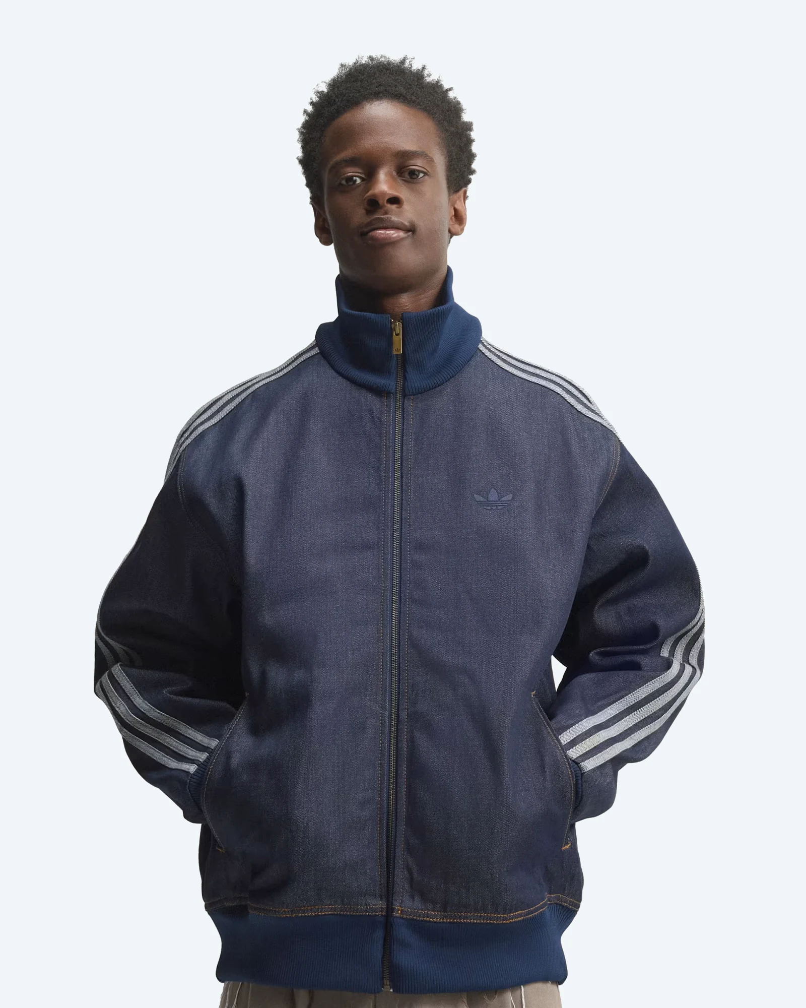 Firebird Raw Denim Track Top Indigo Denim