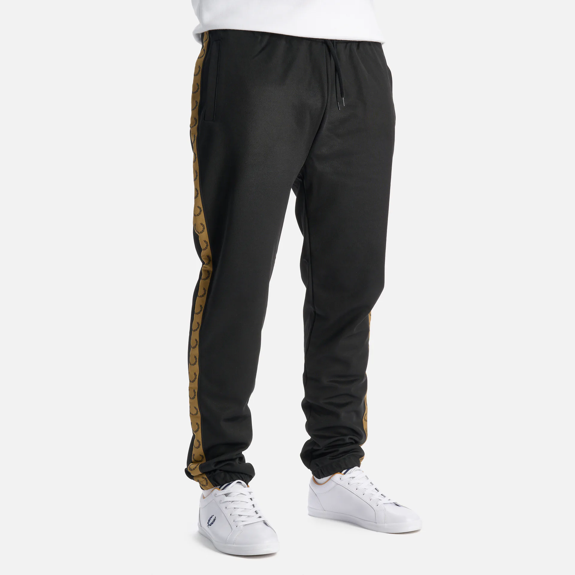 Fred Perry Seasonal Taped Track Pant Black/Shaded Stone