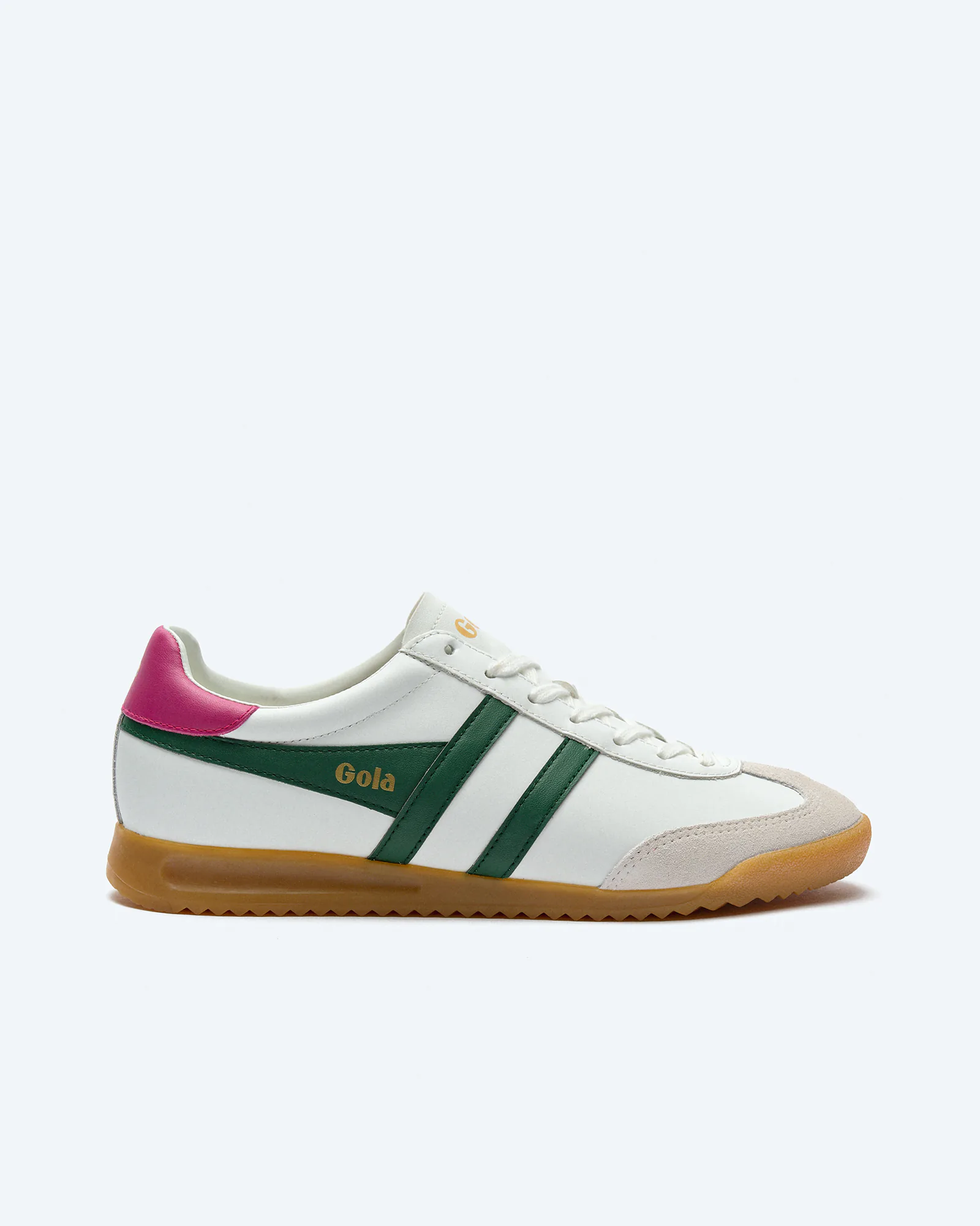 Gola Torpedo Leather Sneaker White/Evergreen/Deep Red