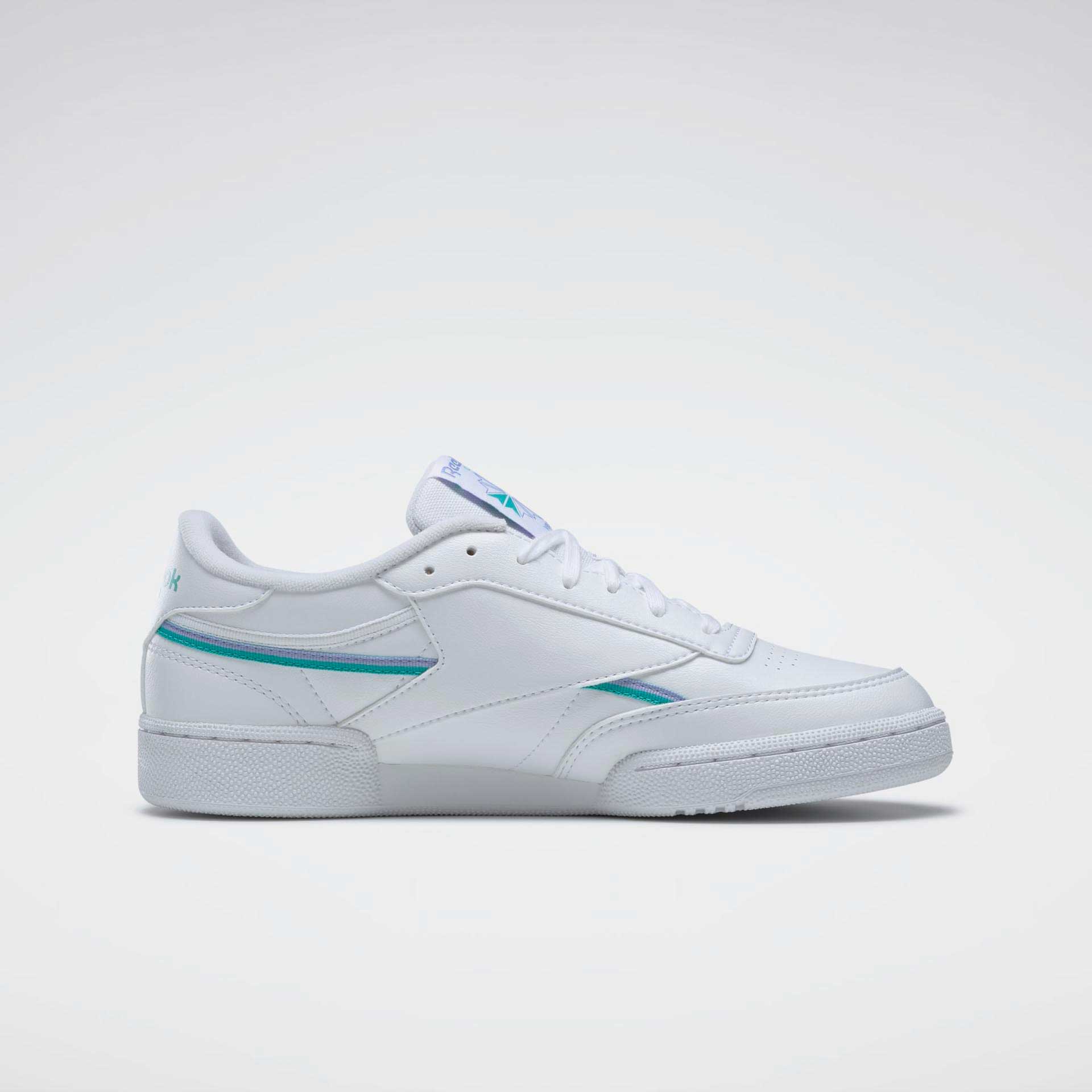 Reebok Club C 85 Lilac Cloud Glow / Teal White Classic Sneaker 