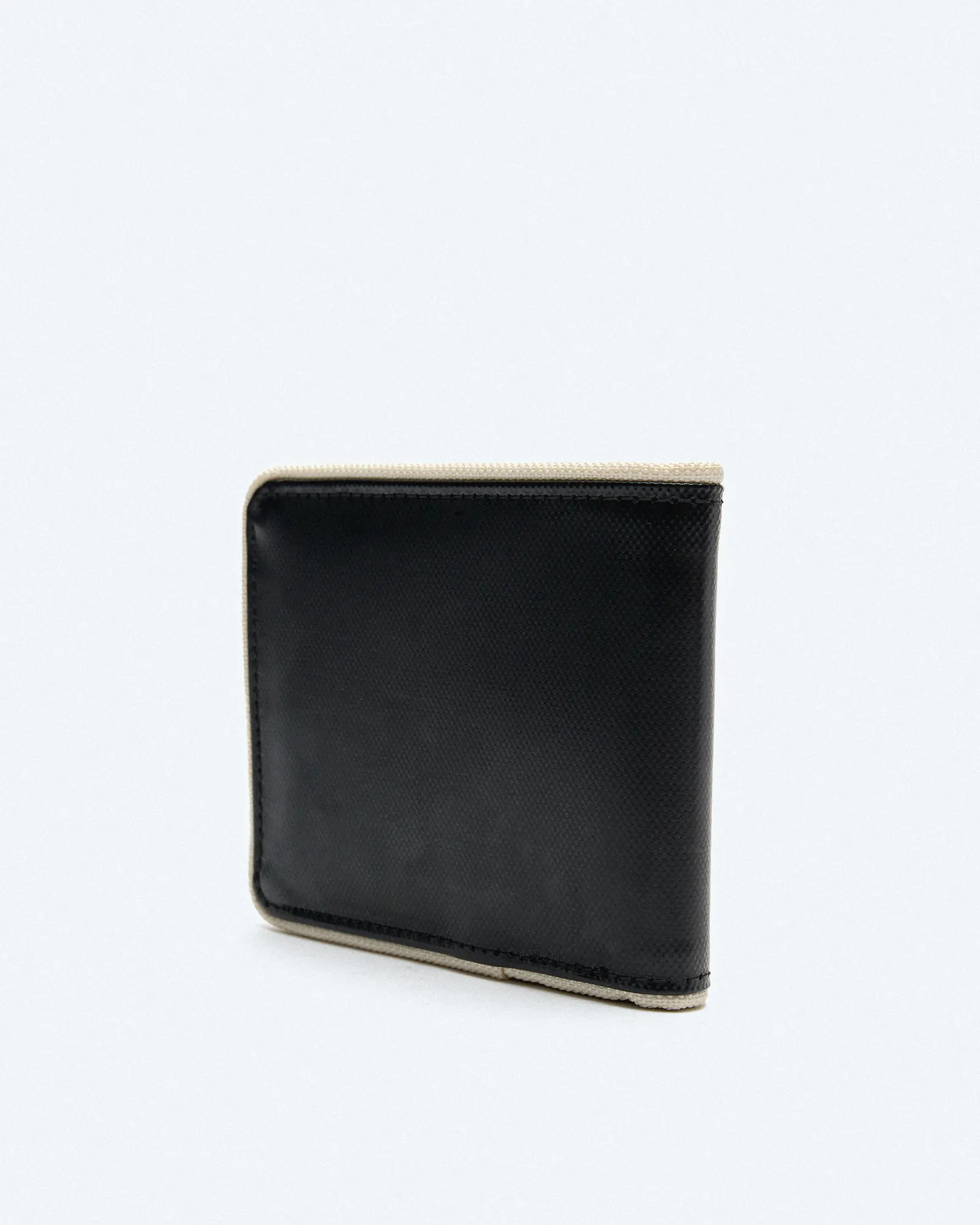 Fred Perry Coated Polyester Billfold Wallet Black/Ecru