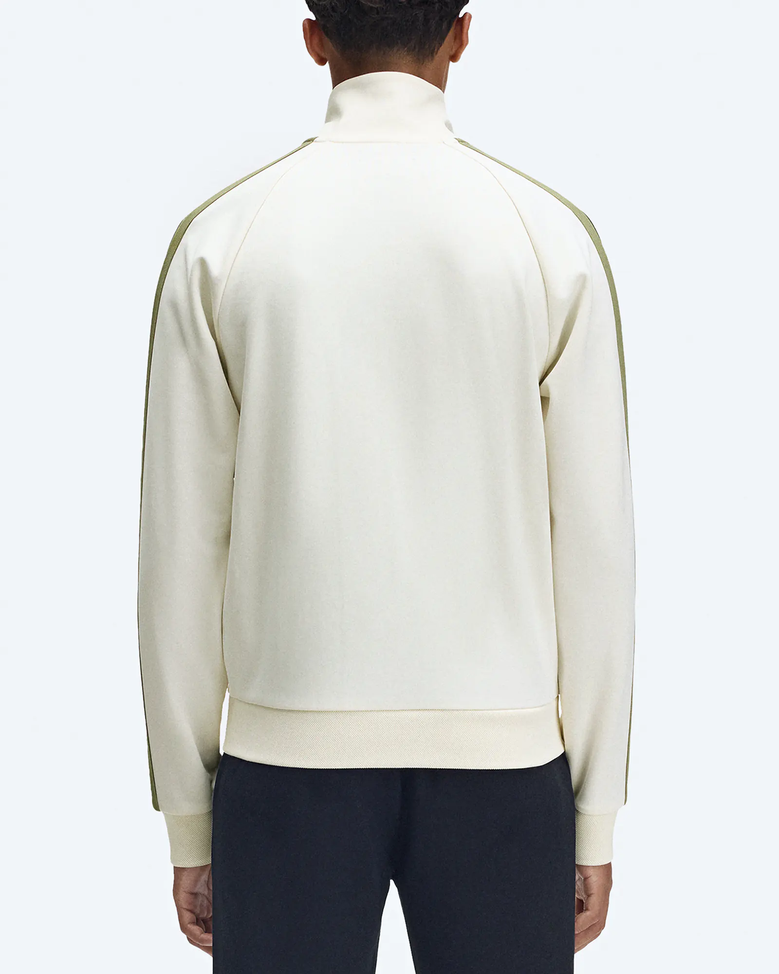 Fred Perry Two Colour Tape Track Jacket Light Ecru Fred Perry Two Colour Tape Track Jacket Light Ecru