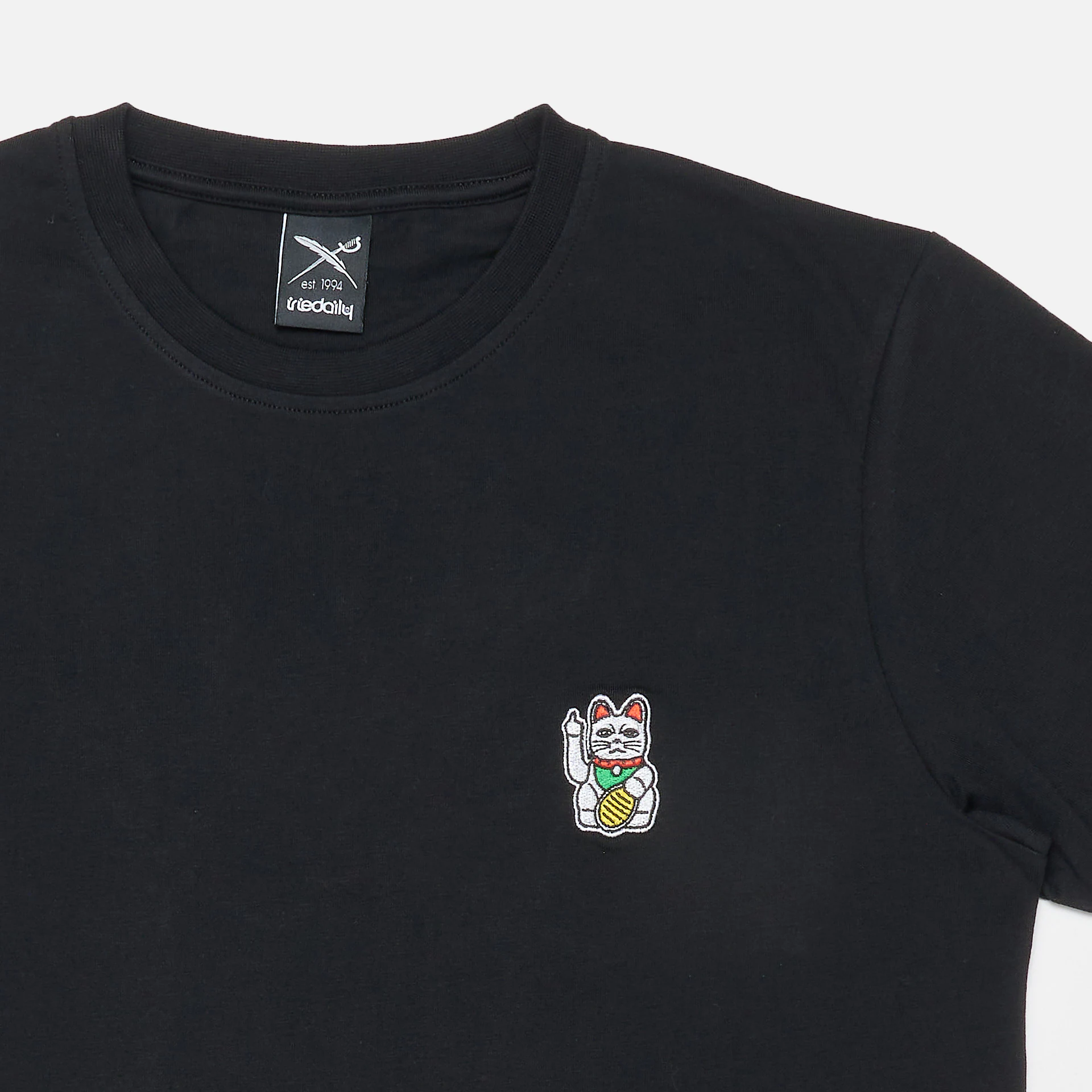 Iriedaily Bye Bye Embroidered T-Shirt Black