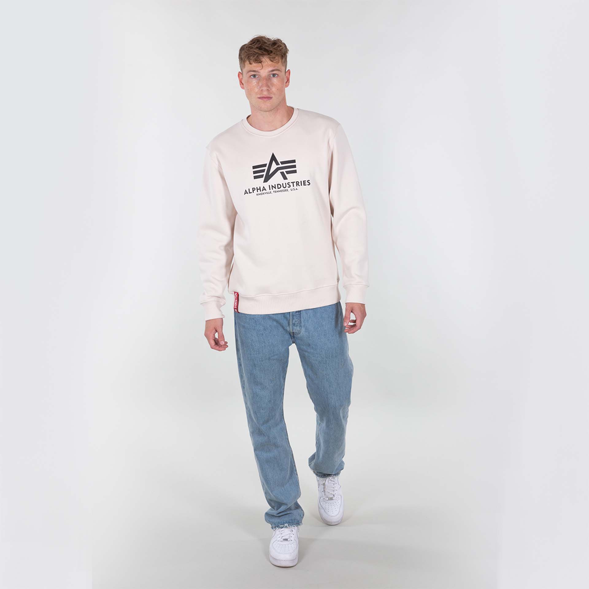 Alpha Industries Basic Sweatshirt Jet Stream White