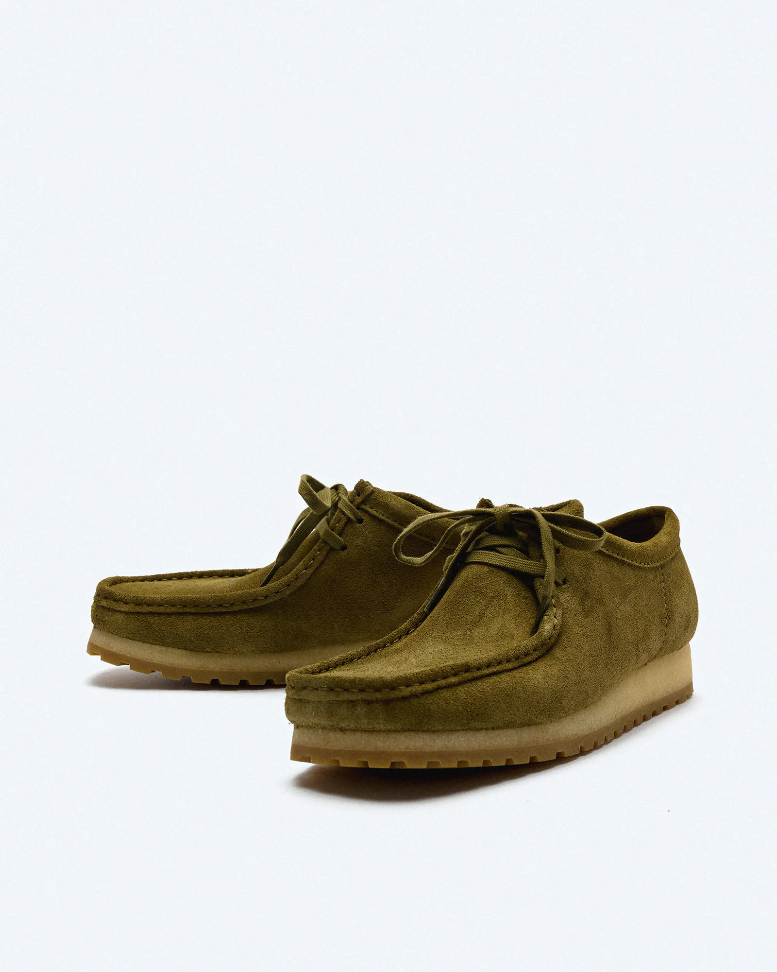 Clarks Men's Wallabee RB Suede Shoes Olive