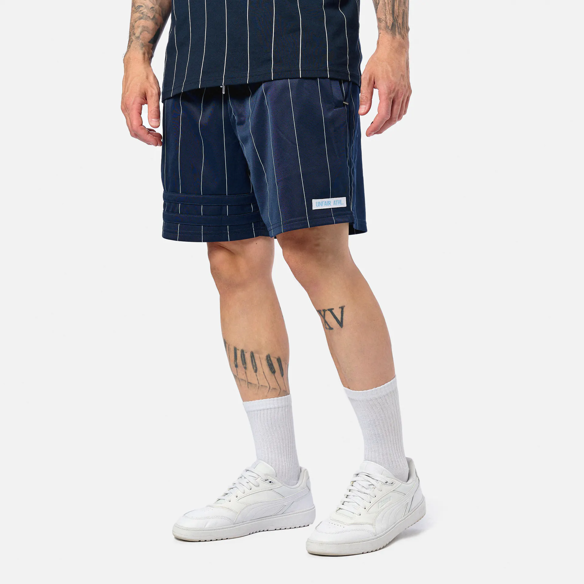 Unfair Athletics DMWU Athletics Shorts Pinstripes Navy