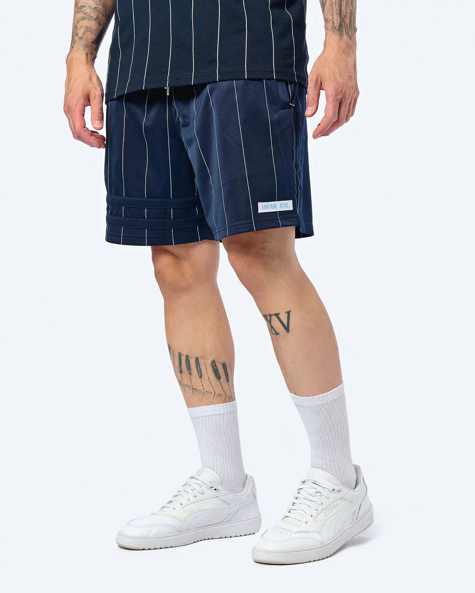 Unfair Athletics DMWU Athletics Shorts Pinstripes Navy Unfair Athletics DMWU Athletics Shorts Pinstripes Navy