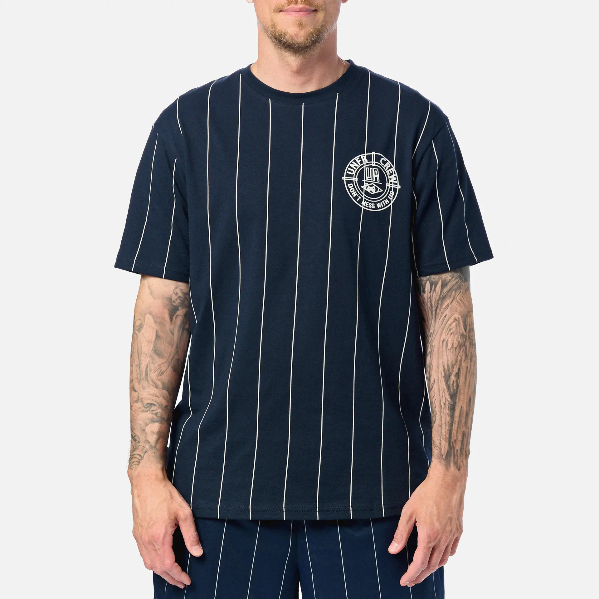 Unfair Athletics DMWU BP T-Shirt Pinstripes Navy