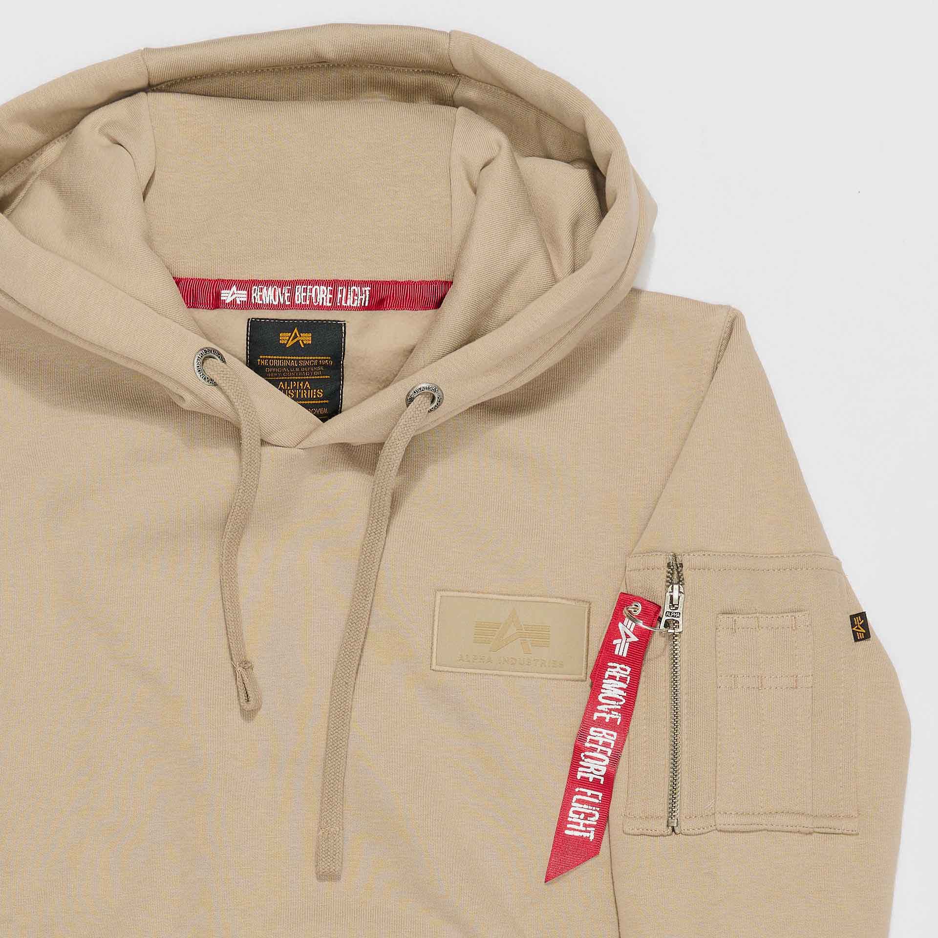 Alpha Industries Back Print Hoody Vintage Sand