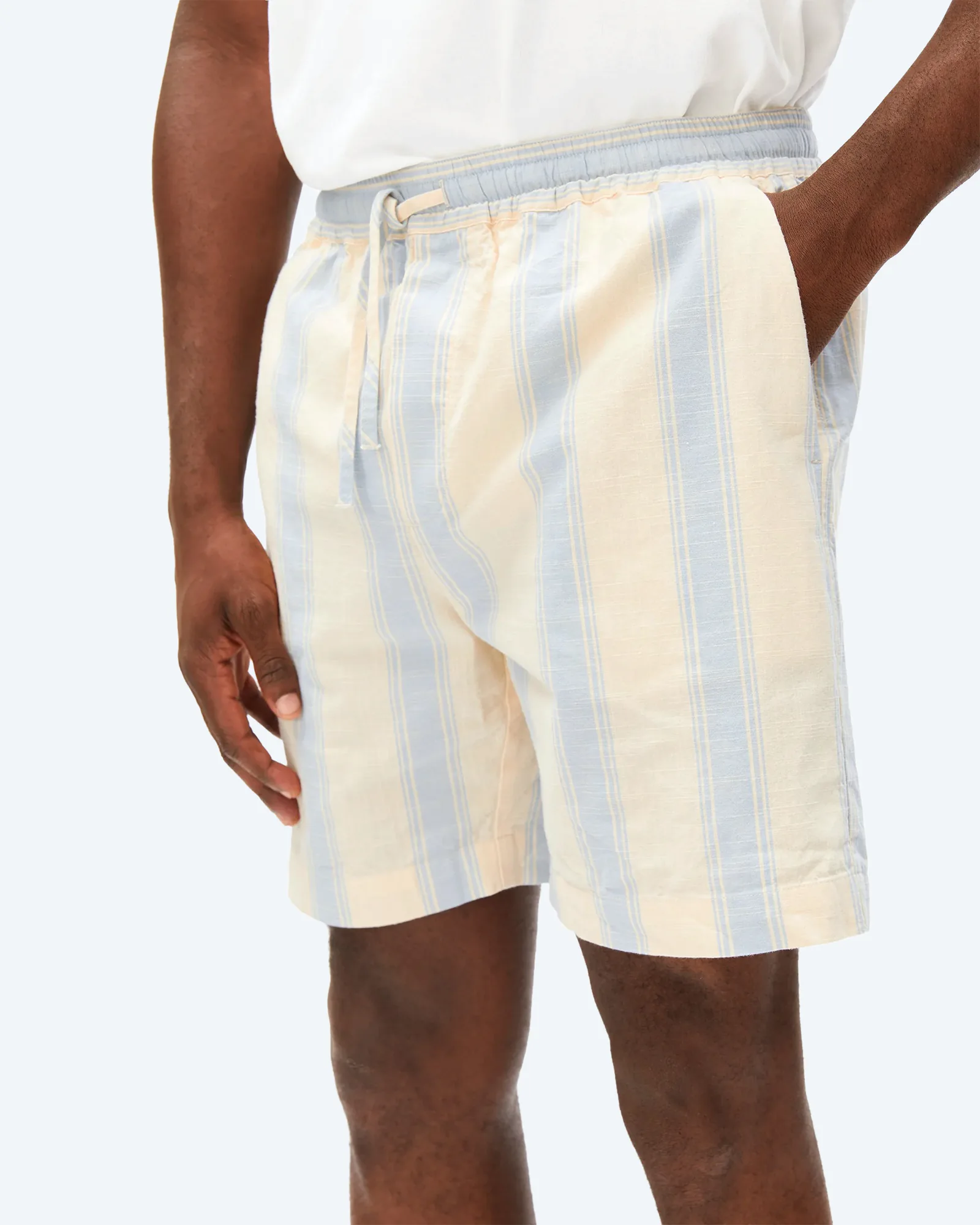 ARMEDANGELS Striped Shorts Wedgwood