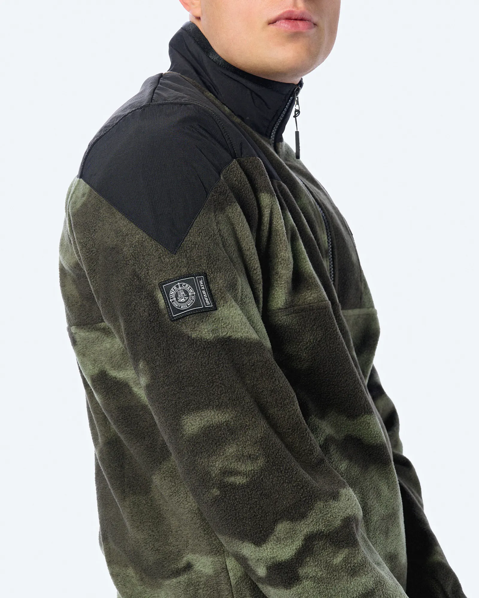 Unfair Athletics Fabric Mix Fleece Jacket Camo