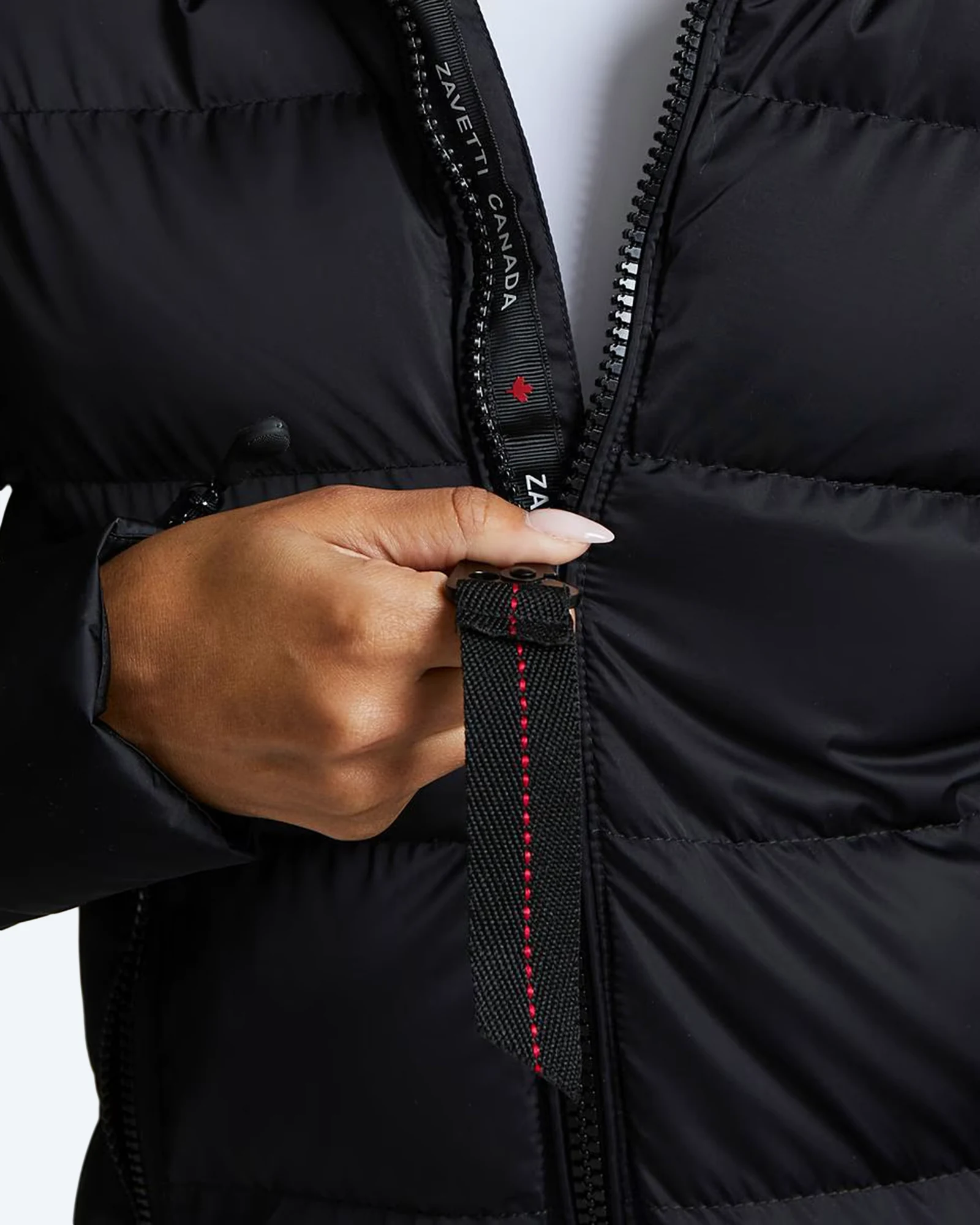 Zavetti Canada Virna Slimline Puffer Jacket Black