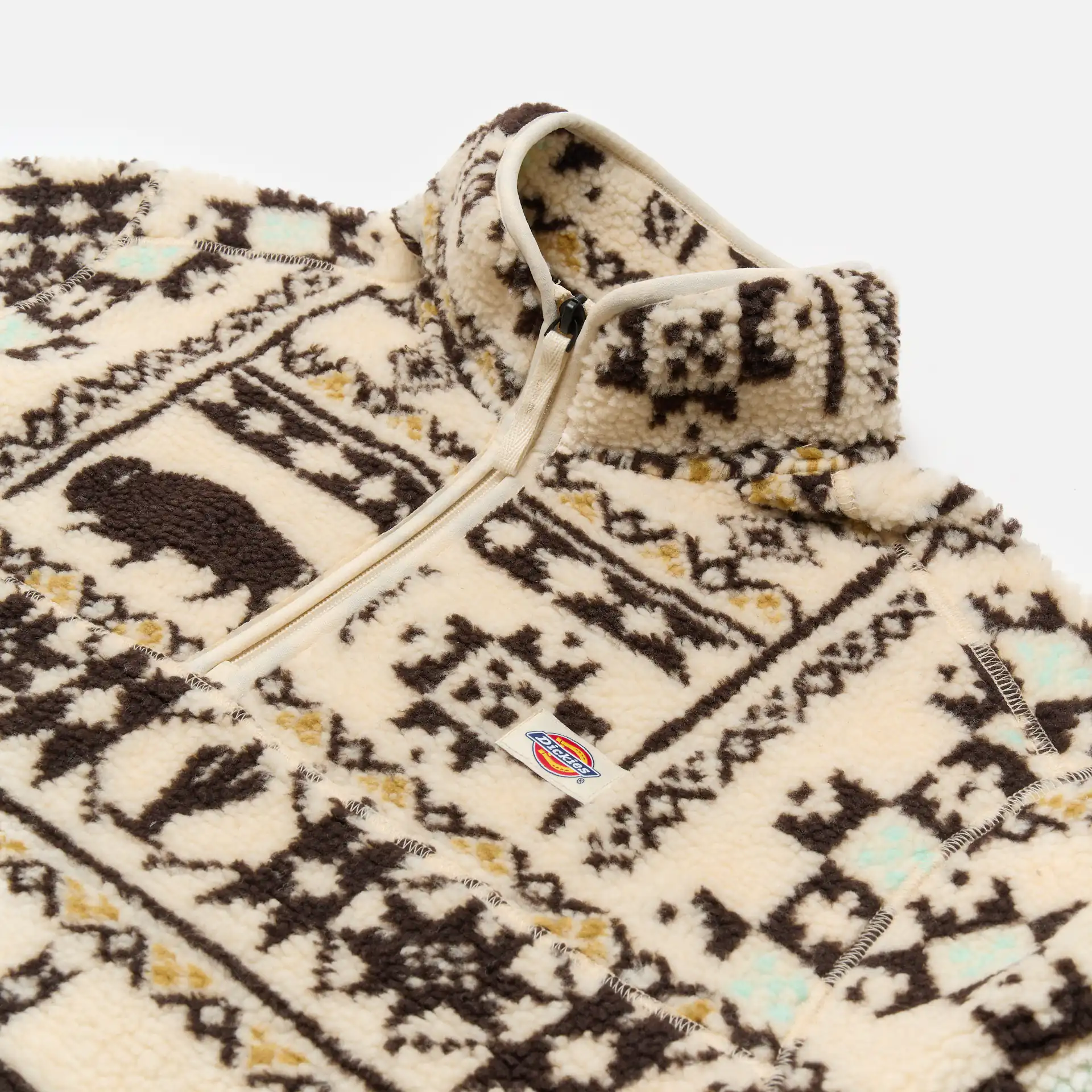 Dickies Hays Quarter Zip Sweatshirt All-Over-Print Nordic Light