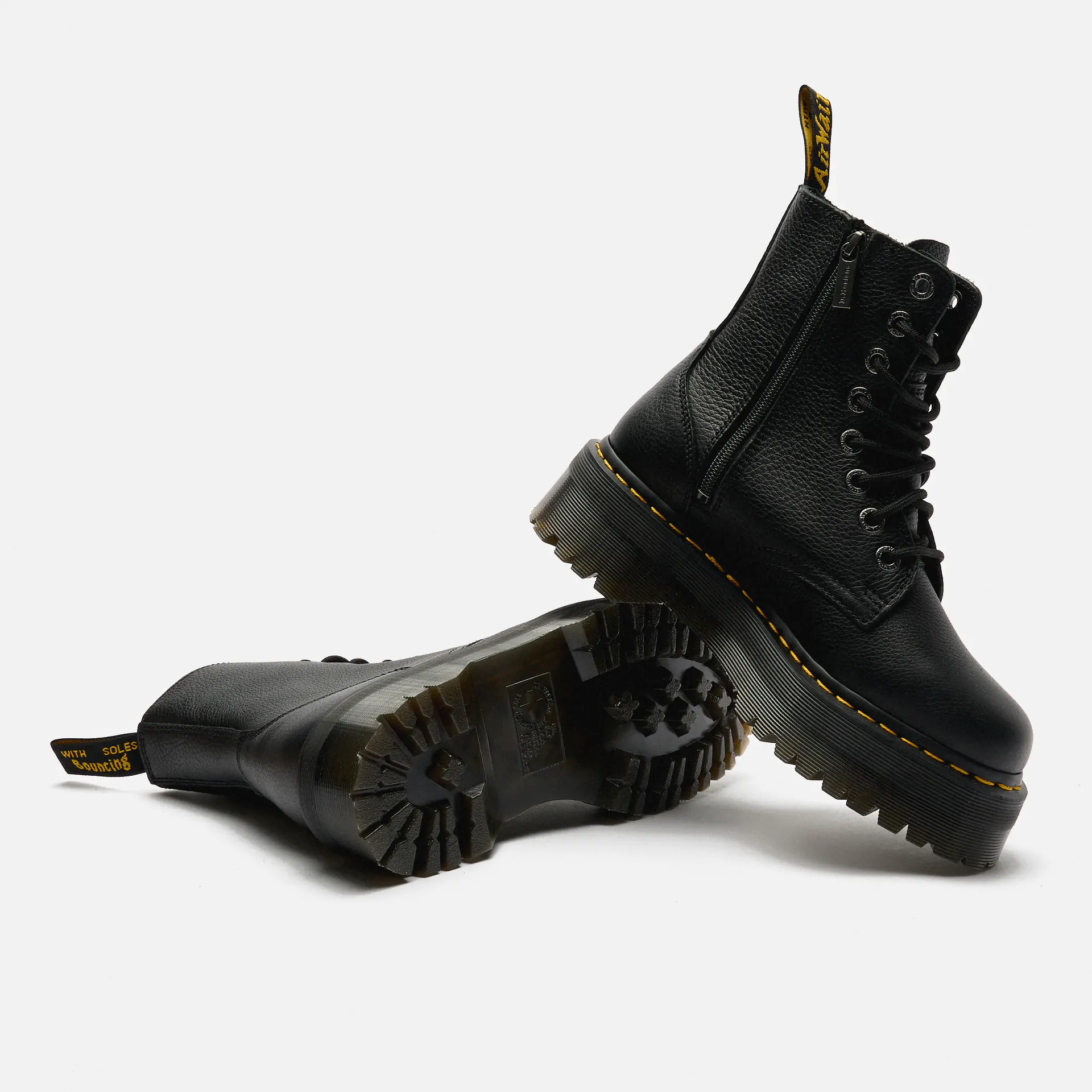 Dr. Martens Jadon III Pisa Leder Plateau Boots Black