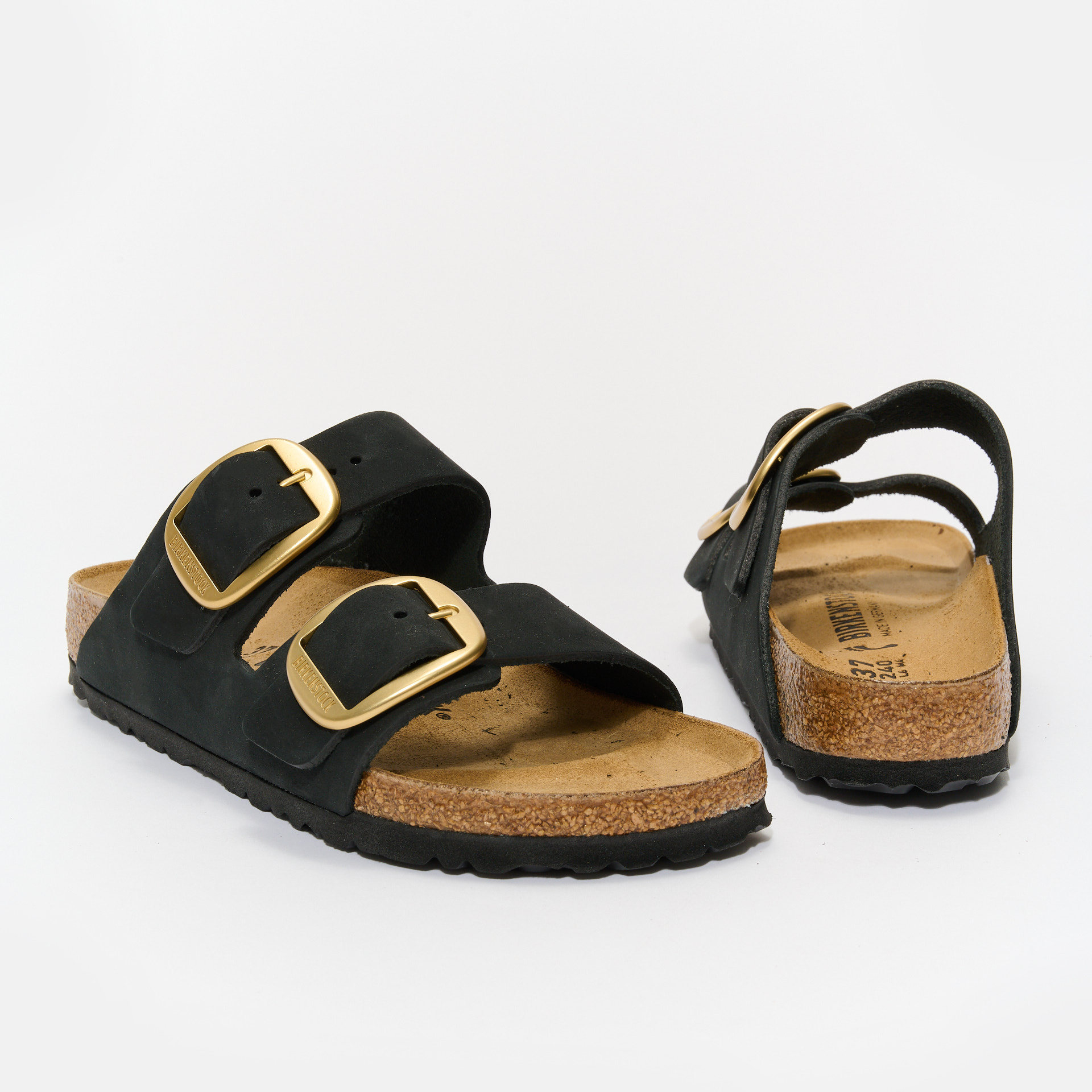 Birkenstock Arizona Big Buckle LENB Sandals Black/Gold