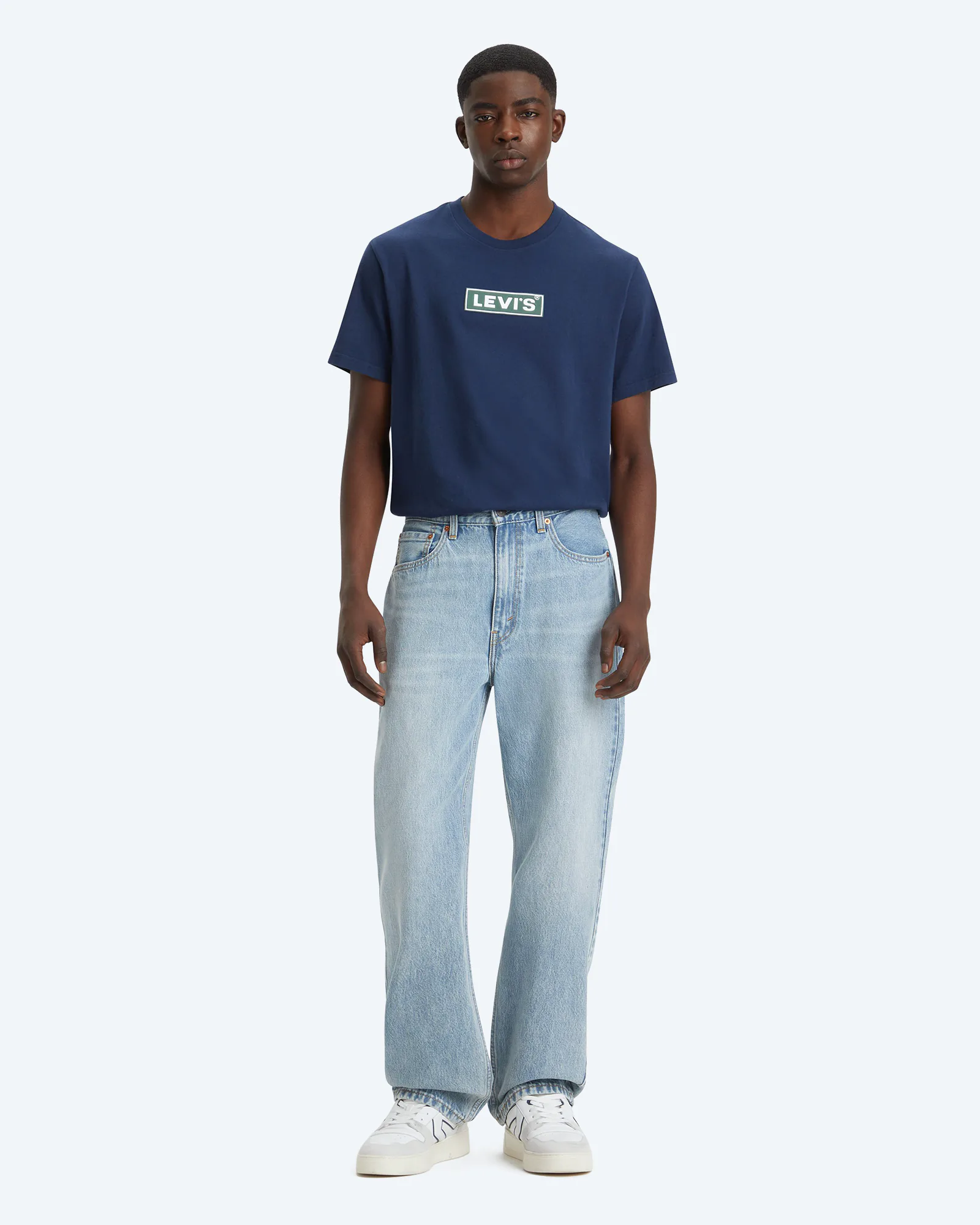565 Loose Straight Med Indigo Worn in Jeans My Backstory
