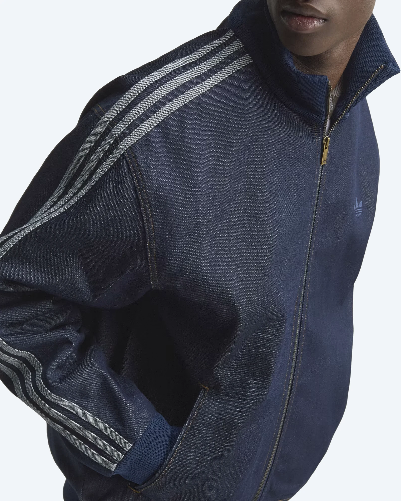 Firebird Raw Denim Track Top Indigo Denim