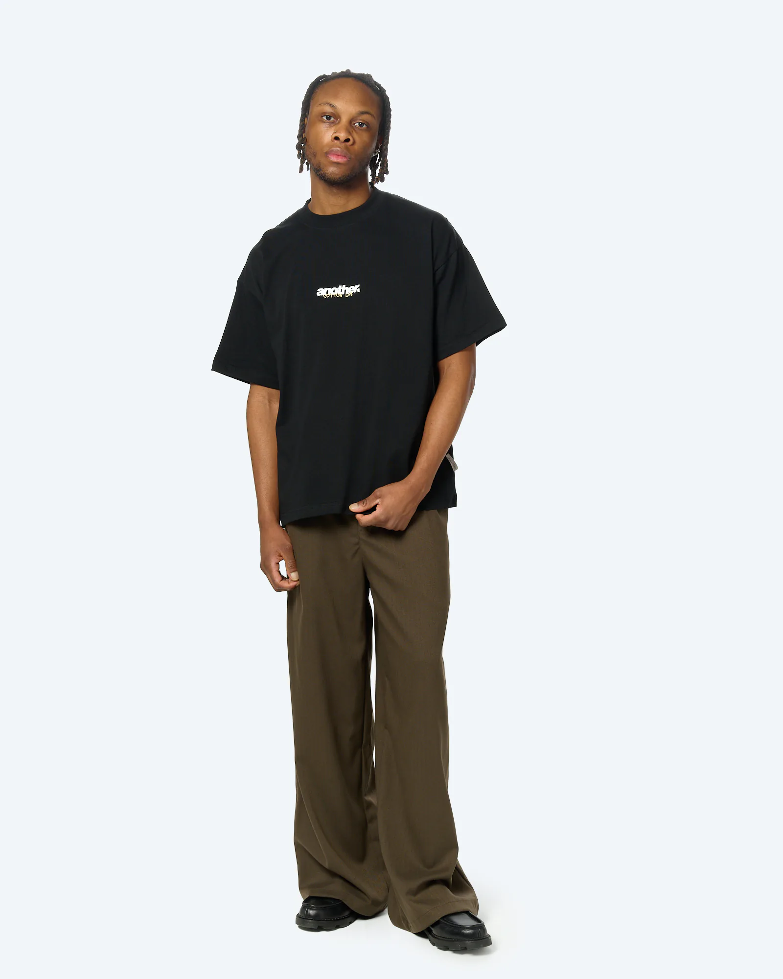 Another Cotton Overpriced Flat Whites T-Shirt Black