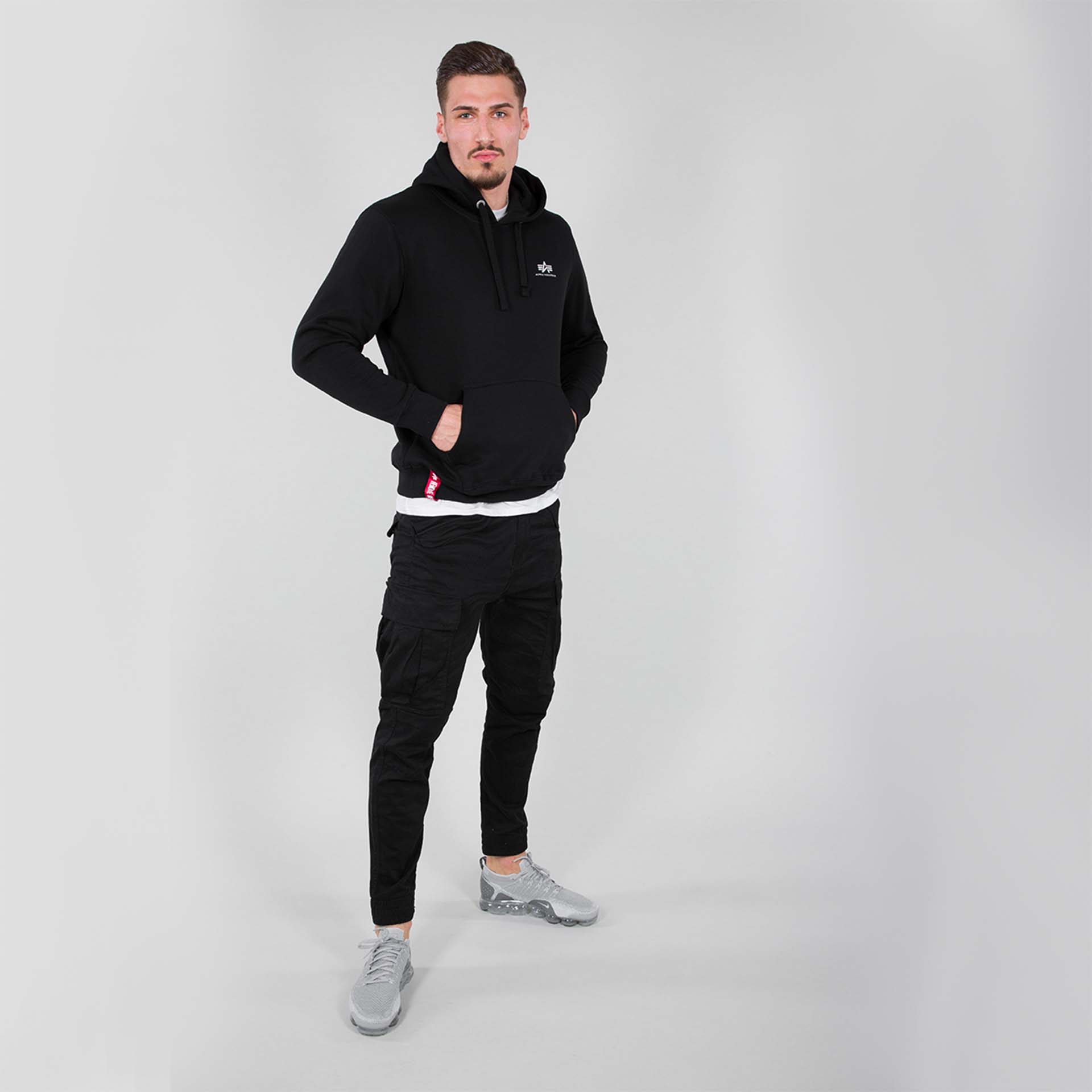 Alpha Industries Basic Hoody Small Logo Black