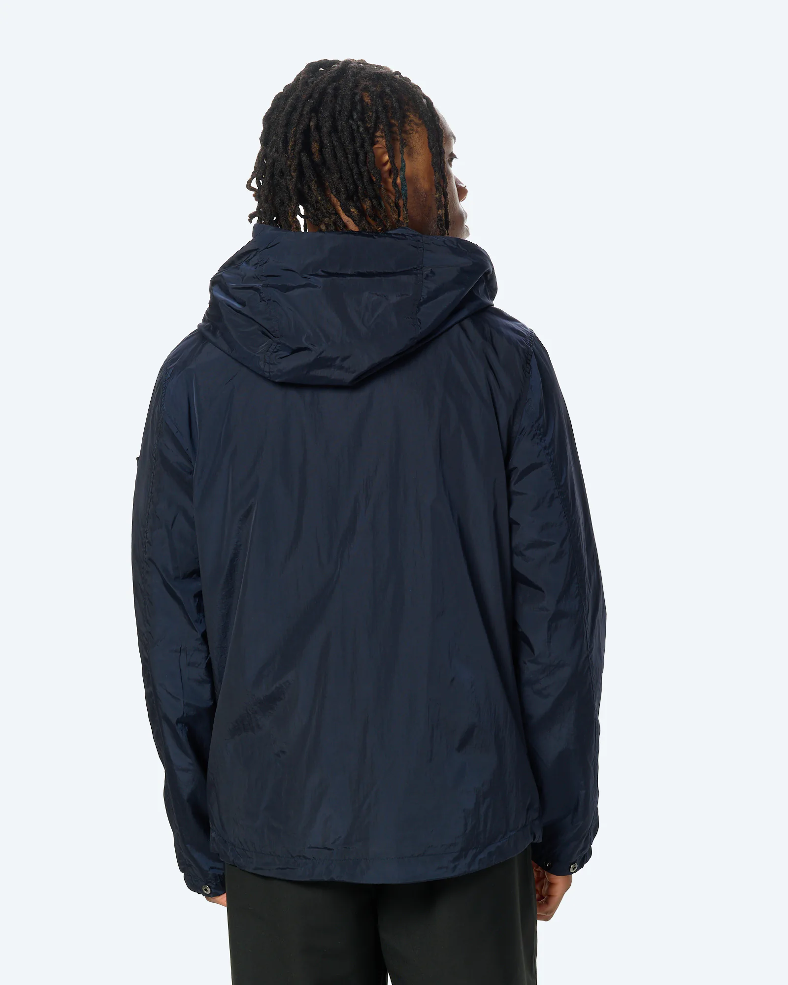 Weekend Offender Campania Check Statement Windbreaker Navy