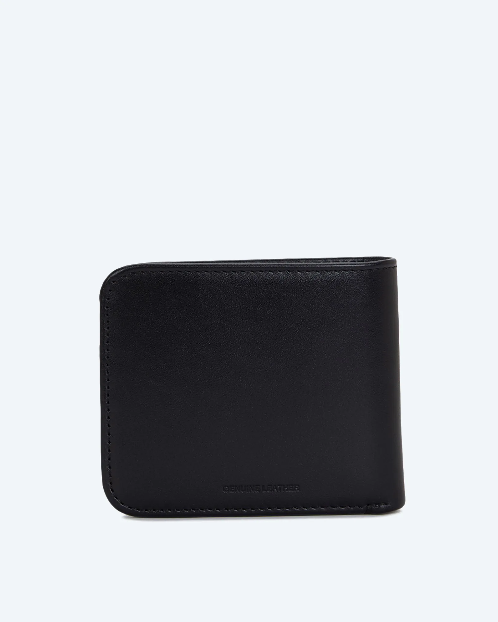 Smooth Leather Billfold Wallet Black