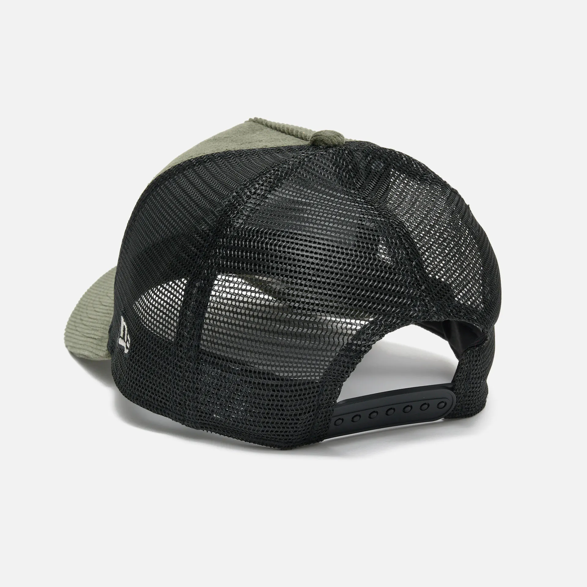 New Era Food 9Forty Cord Trucker Cap Medium Green NOVBLK