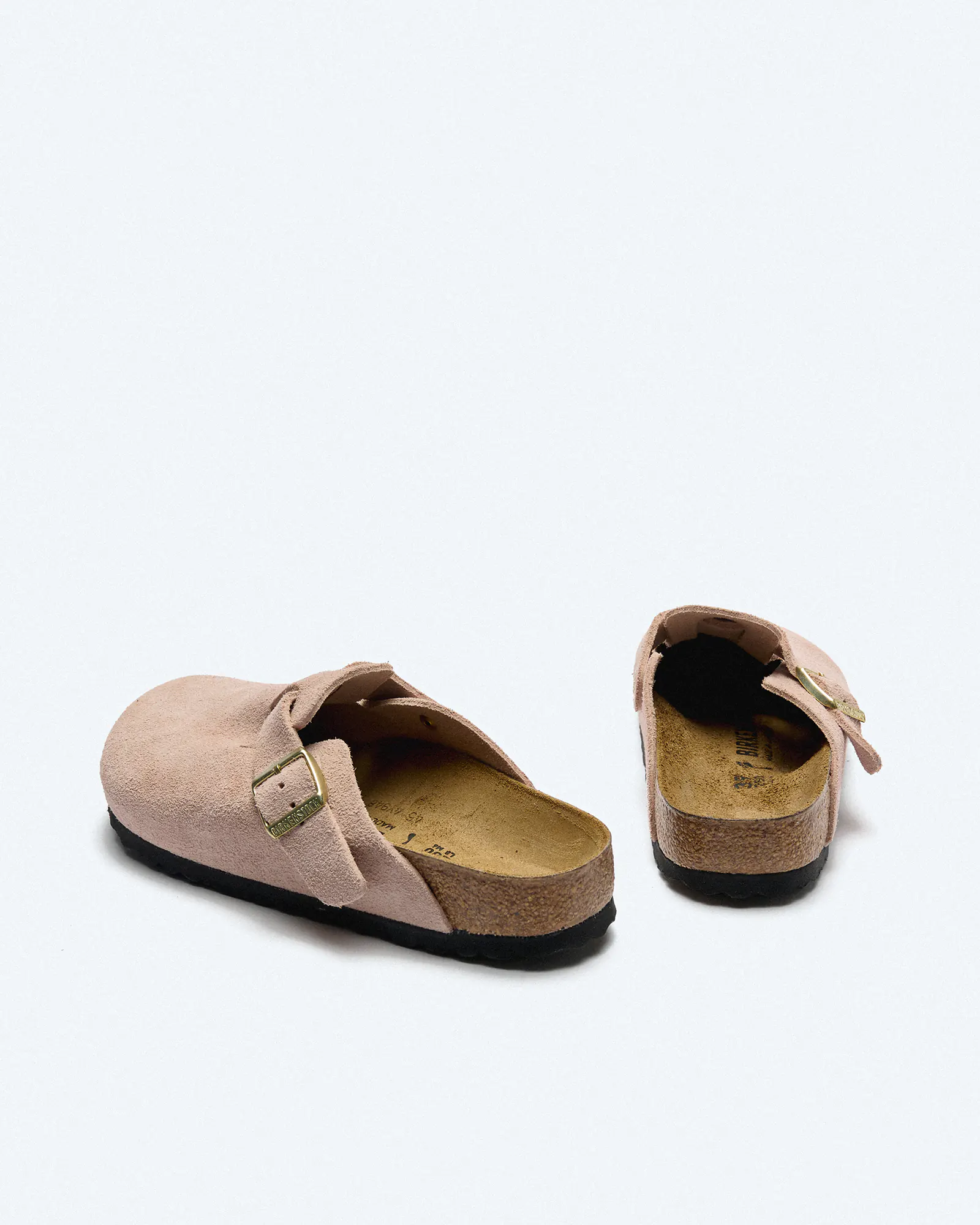 Birkenstock Boston Suede Leather (Narrow Fit) Sandals Light Rose Birkenstock Boston Suede Leather (Narrow Fit) Sandals Light Rose