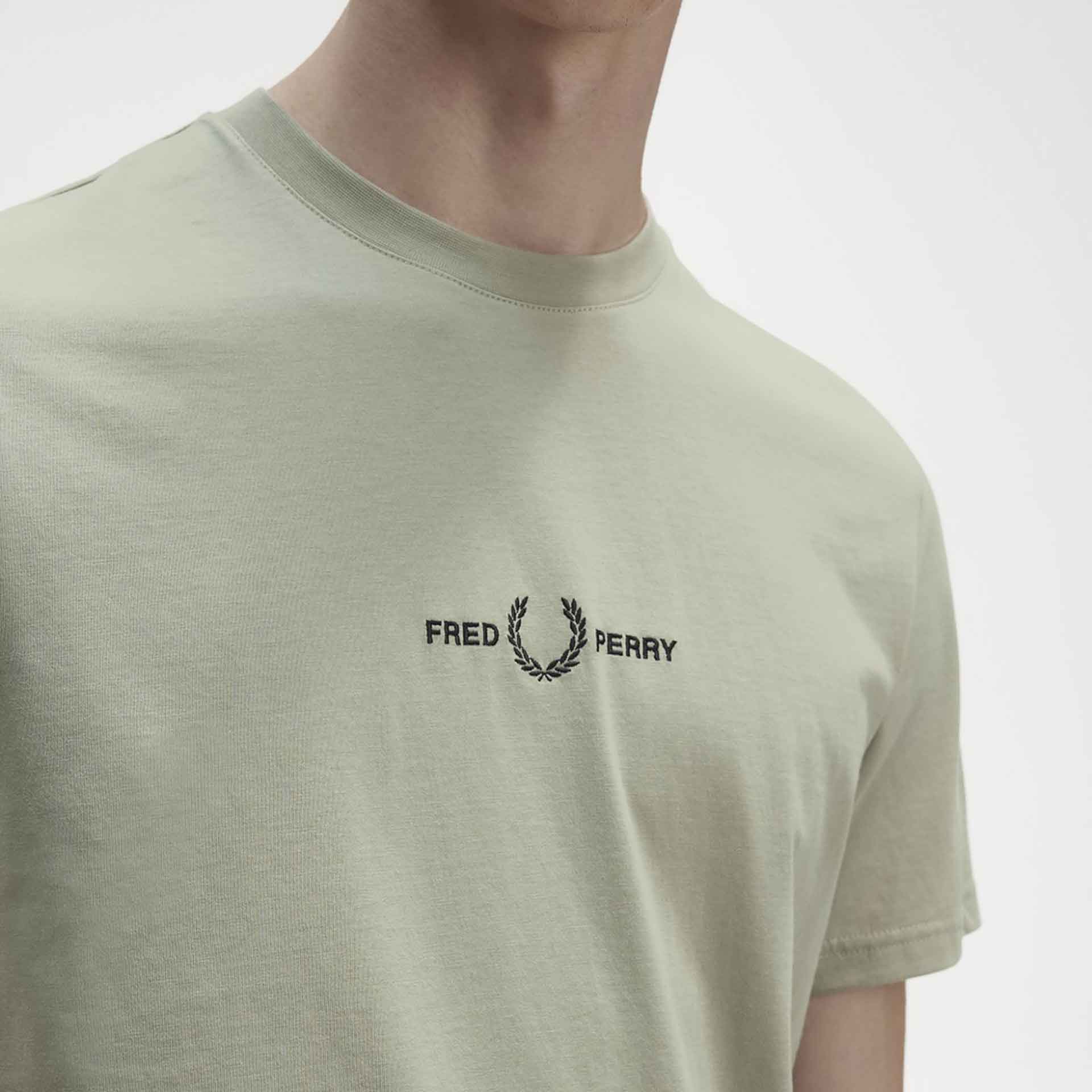 Fred Perry Embroidered T-Shirt Seagrass
