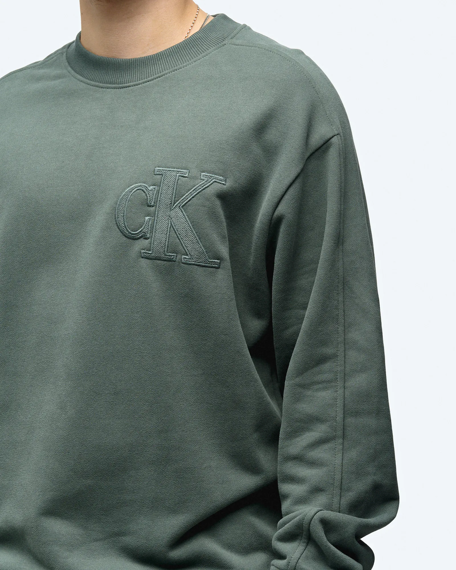 Calvin Klein Jeans Applique Crew Neck Grey - Main Image