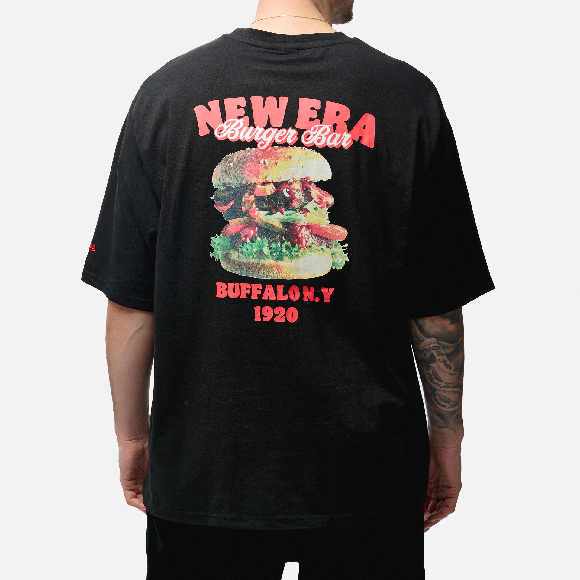 New Era Food Graphic Oversized T-Shirt Black