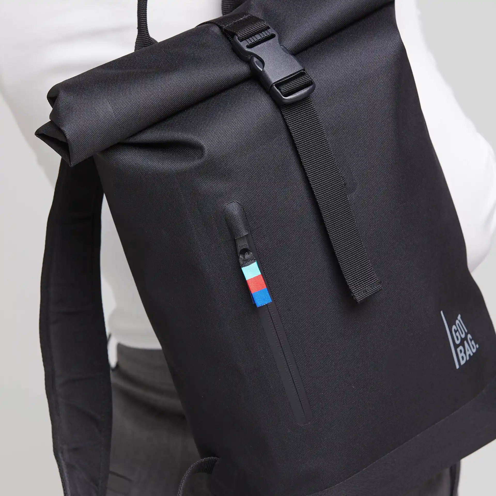 Got Bag Rolltop Small Backpack Black