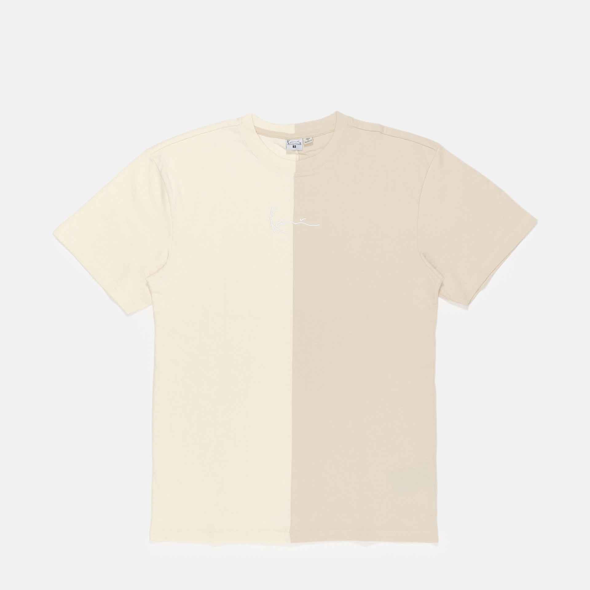 Karl Kani Small Signature Split T-Shirt Off White/Light Sand