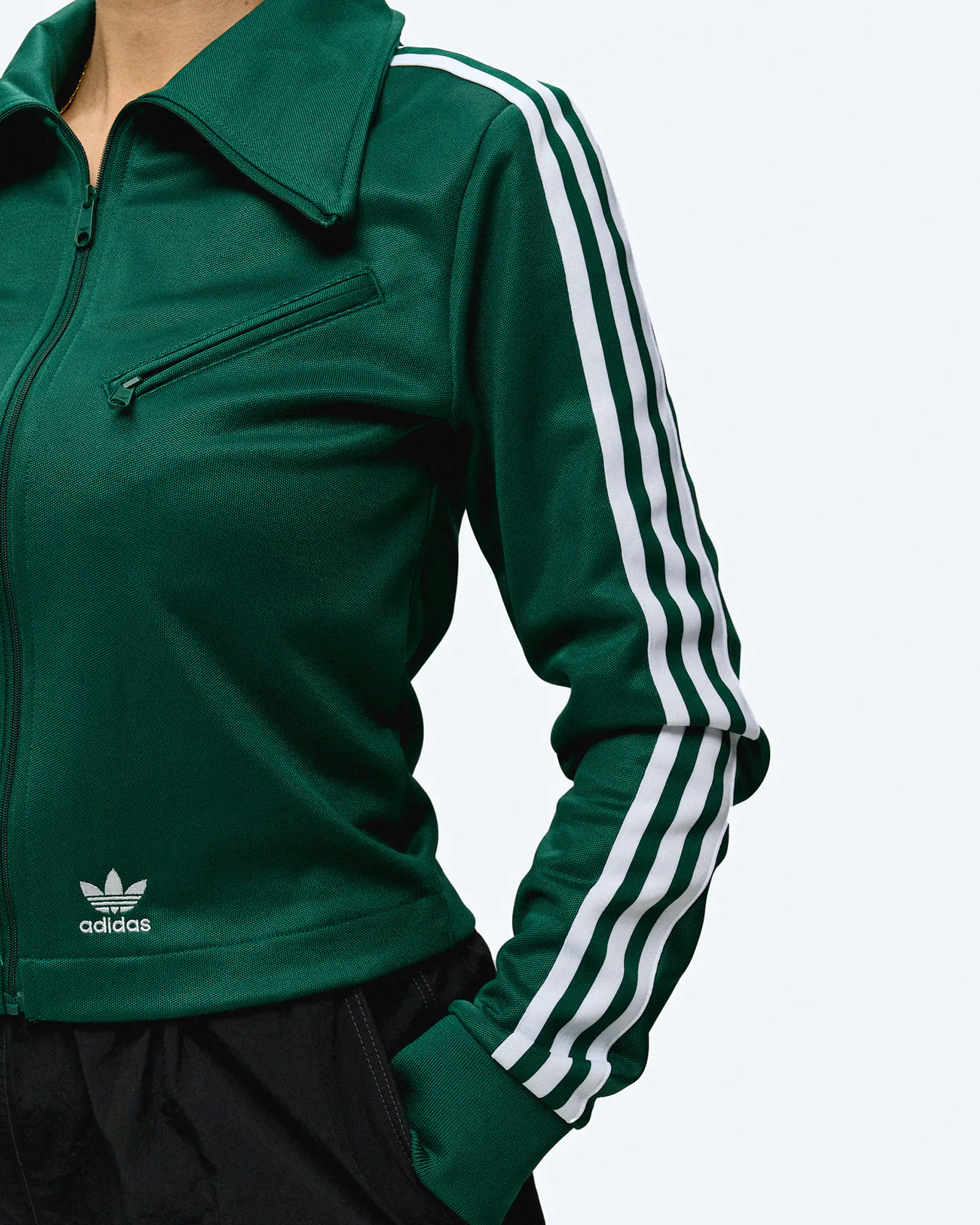 Adidas track top green online