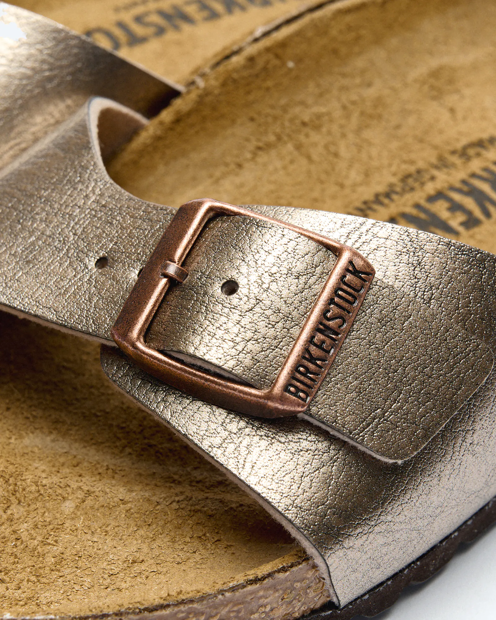 Birkenstock taupe metallic hotsell