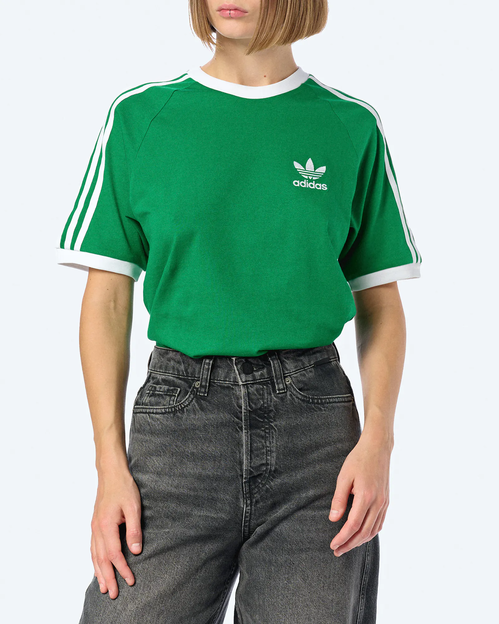 Adidas 3 - Stripes Tee Green Adidas 3 - Stripes Tee Green