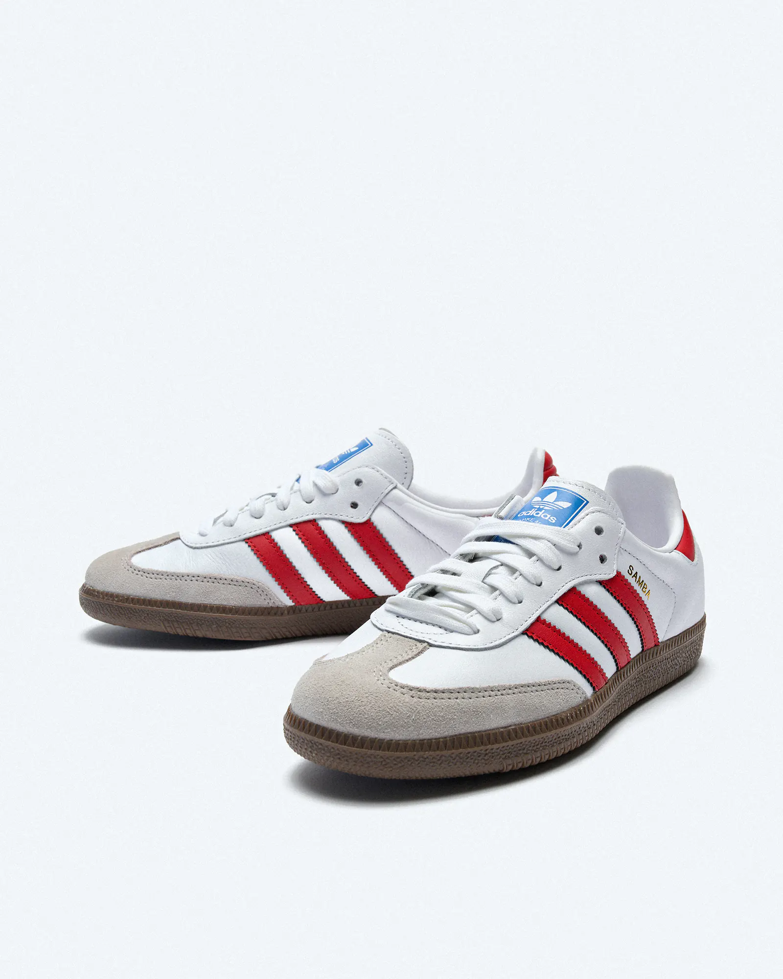 Red and white adidas originals discount