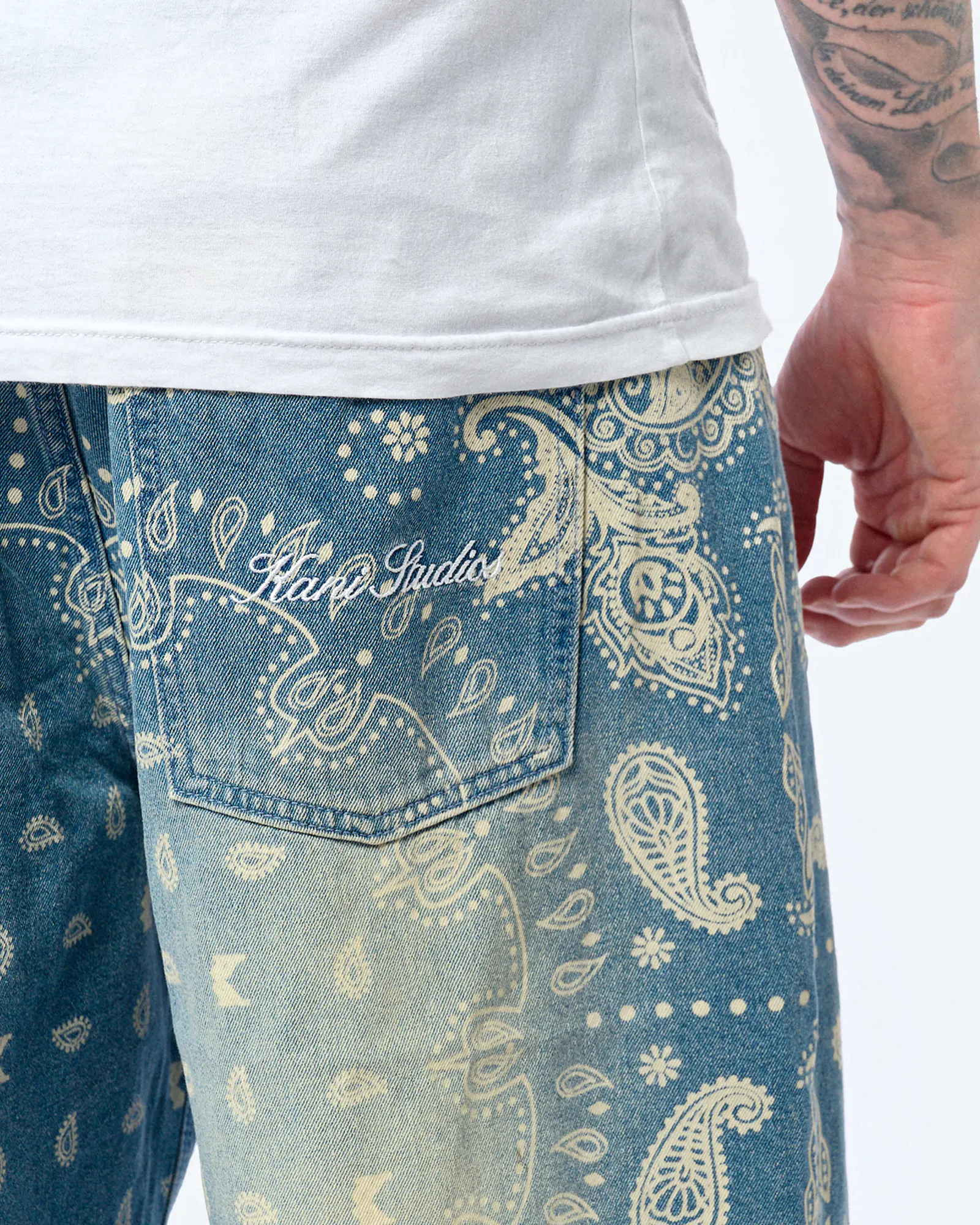 Karl Kani Paisley Jorts Blue Karl Kani Paisley Jorts Blue